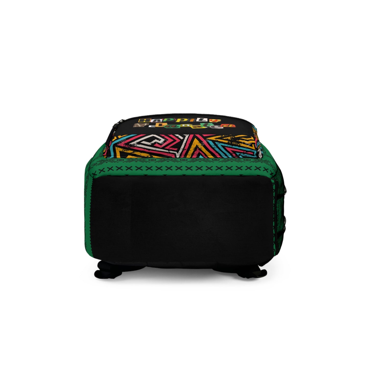 Unique Afro Music Backpack, Music Lover Bag, Cartoon Print Rucksack, Ethnic Design