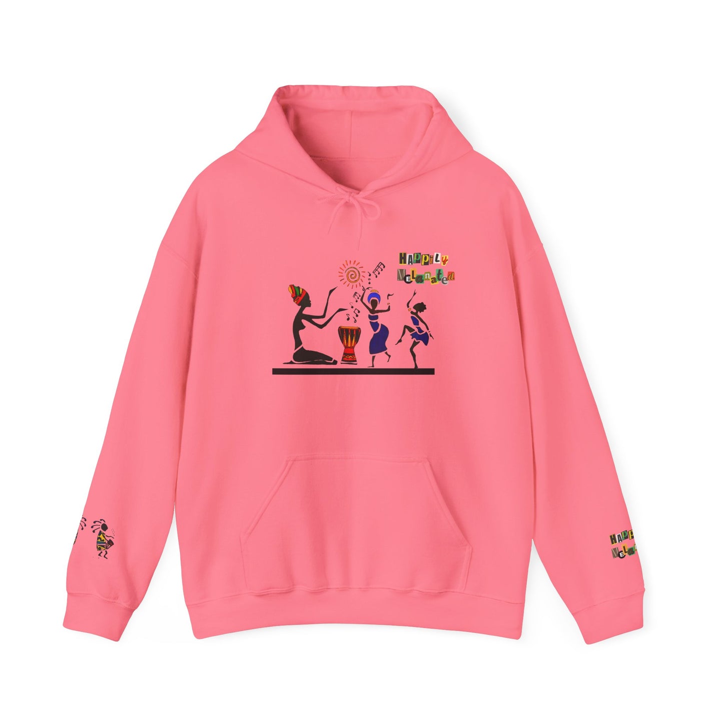 Ethnic Streetwear Unisex Heavy Blend, Hand-Drawn Tribal Music Art, Daily Wear