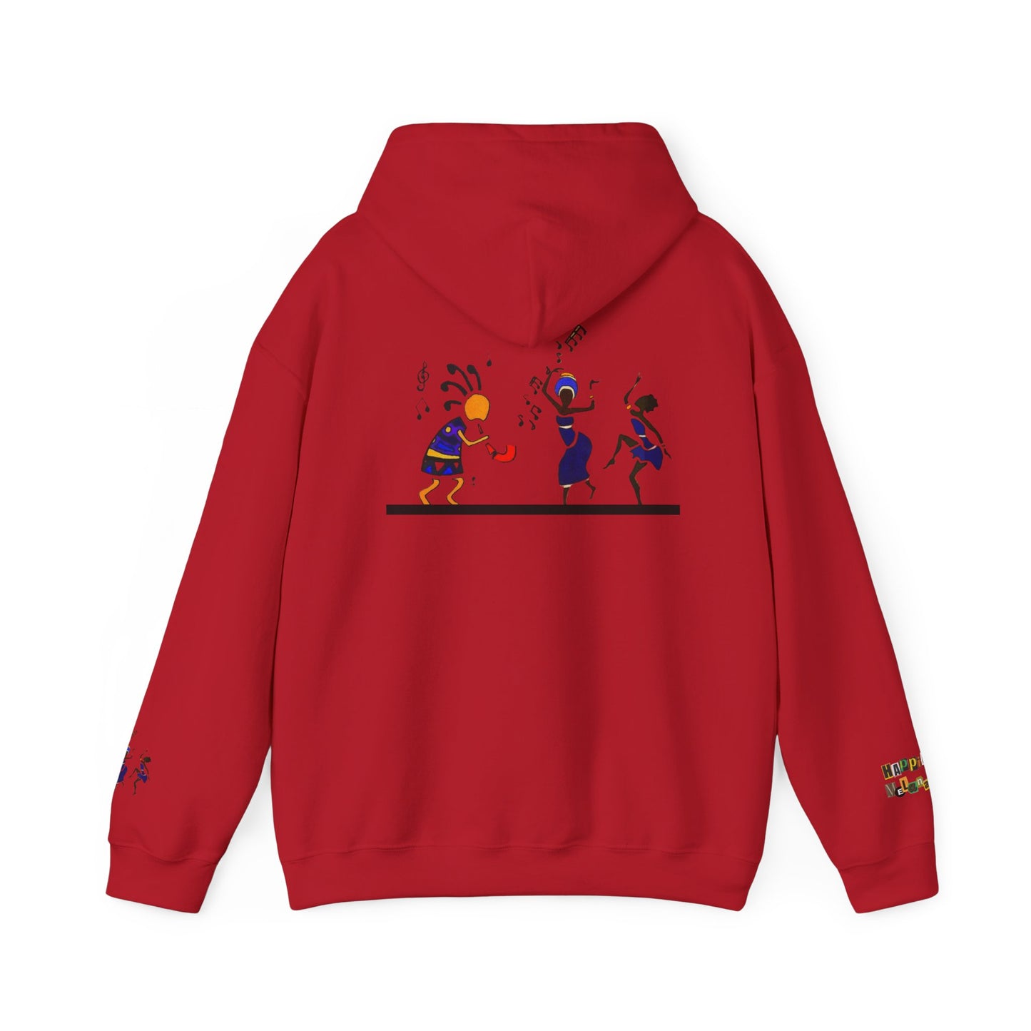 Ethnic Streetwear Unisex Heavy Blend, Hand-Drawn Tribal Music Art, Daily Wear