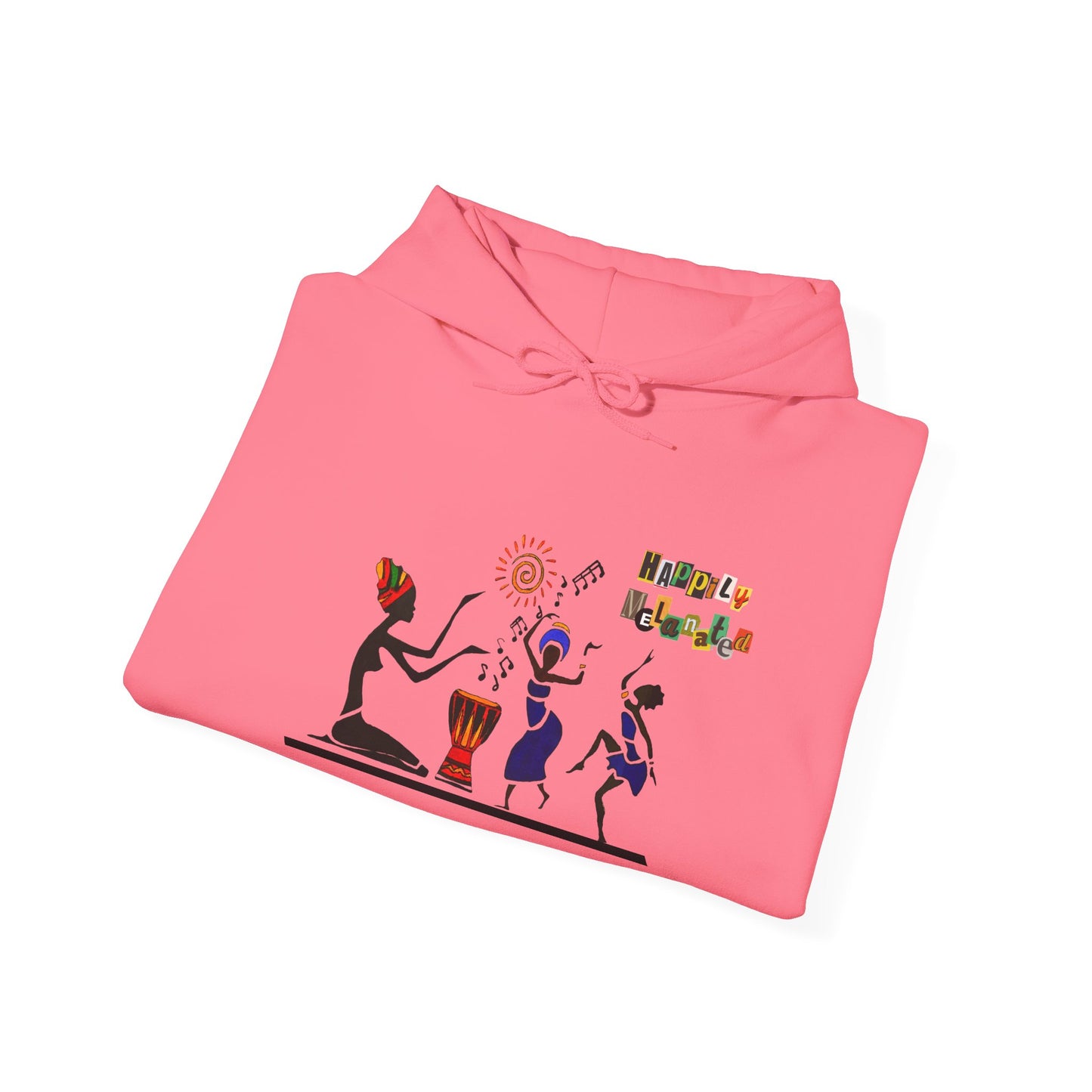Ethnic Streetwear Unisex Heavy Blend, Hand-Drawn Tribal Music Art, Daily Wear