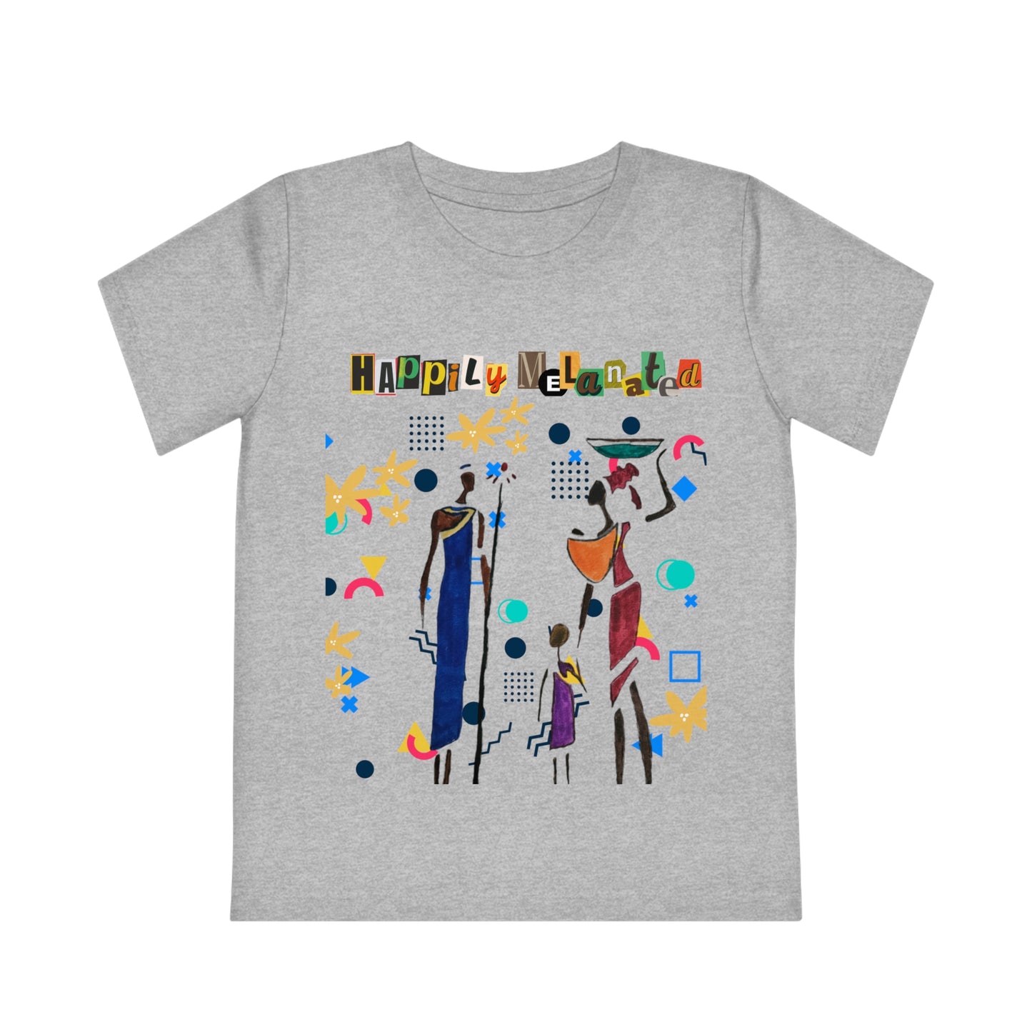 Afro Music Art Kids T-Shirt, Handcrafted Tee for Children, Kid's Graphic Tee