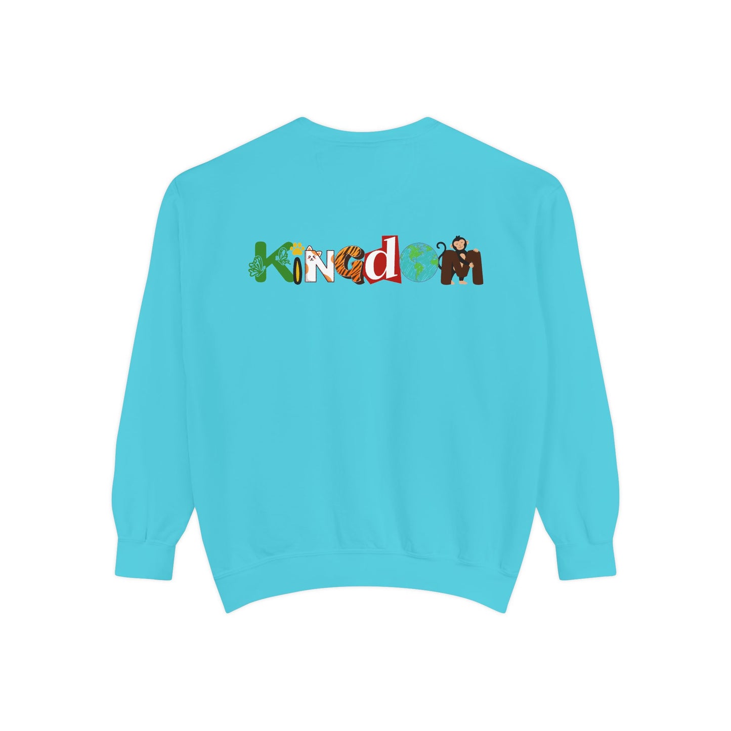Nautical Dolphins Graphic Sweatshirt, Ocean Life Garment-Dye Jumper, Unisex Crewneck