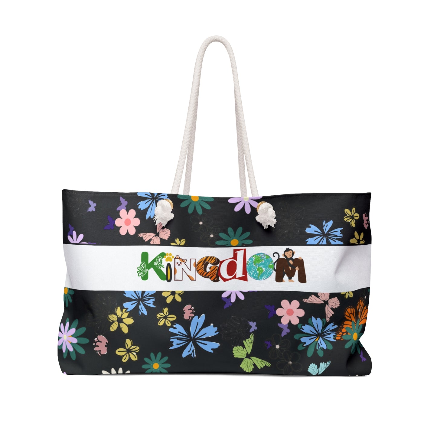 Vibrant Floral Kingdom Weekender Bag - Perfect for Travel & Beach