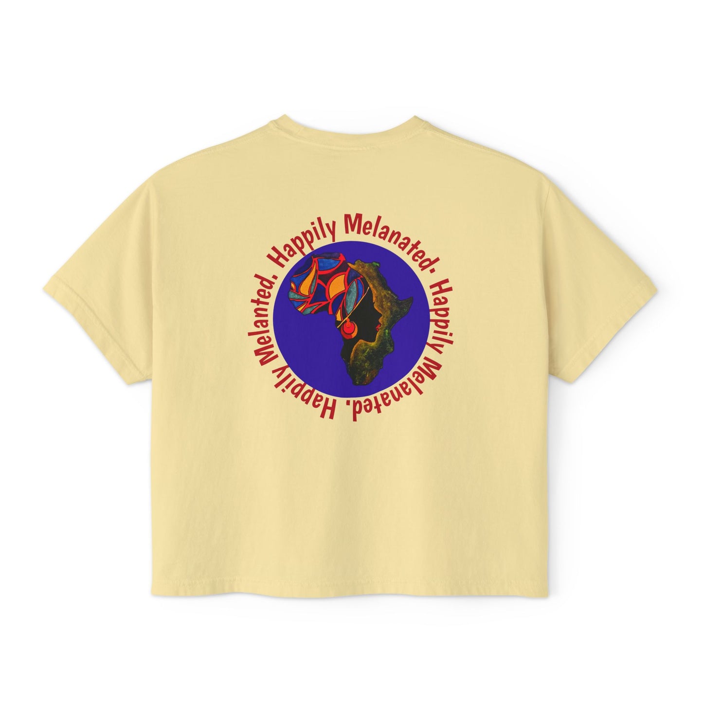 Women's Afrocentric Art Graphic Oversized Boxy T-shirt