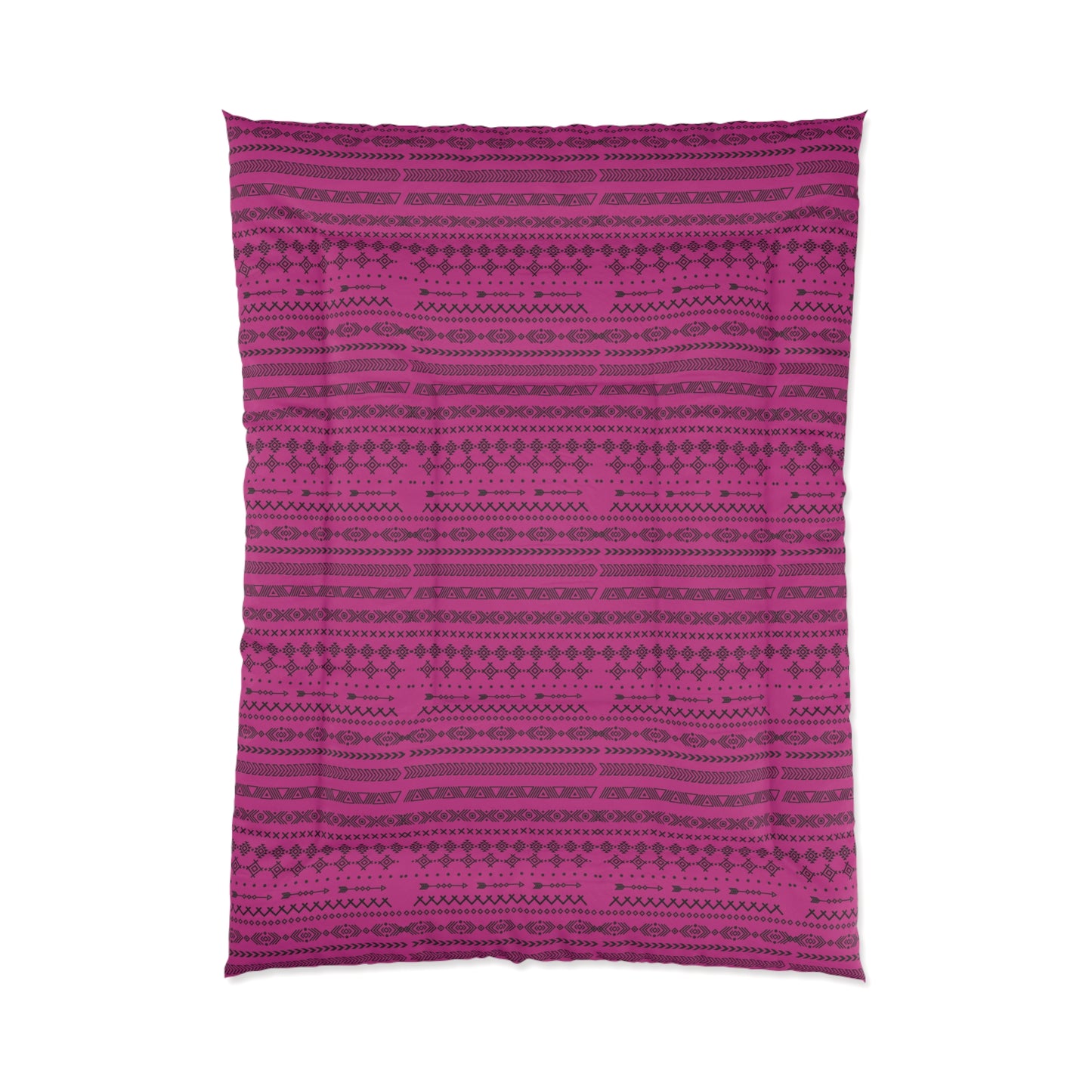 Afro Geometric Comforter, Cozy Blanket for Home Decor, Boho Style Bedding