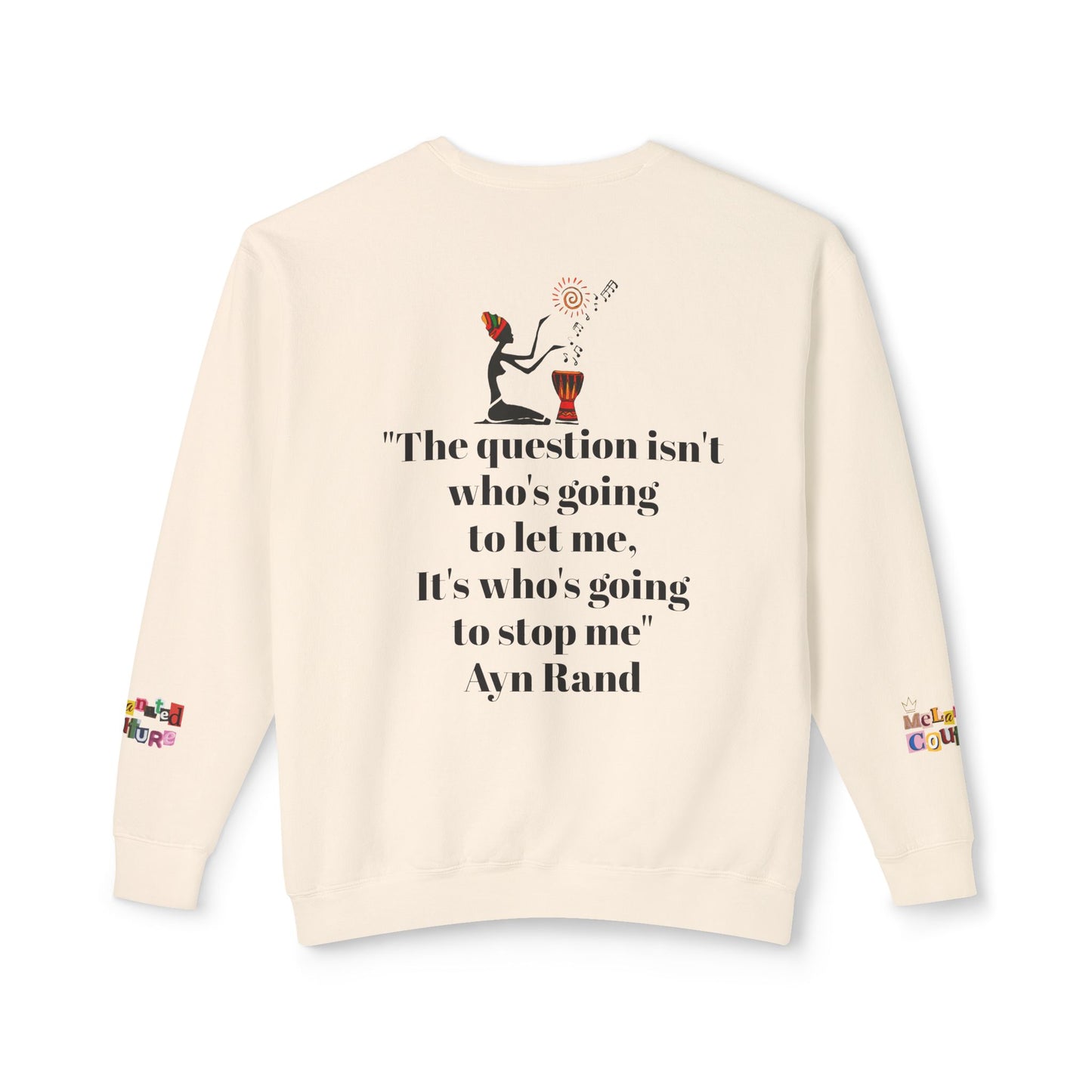 Afrocentric Graphic Sweatshirt - Black Art Unisex Lightweight Crewneck