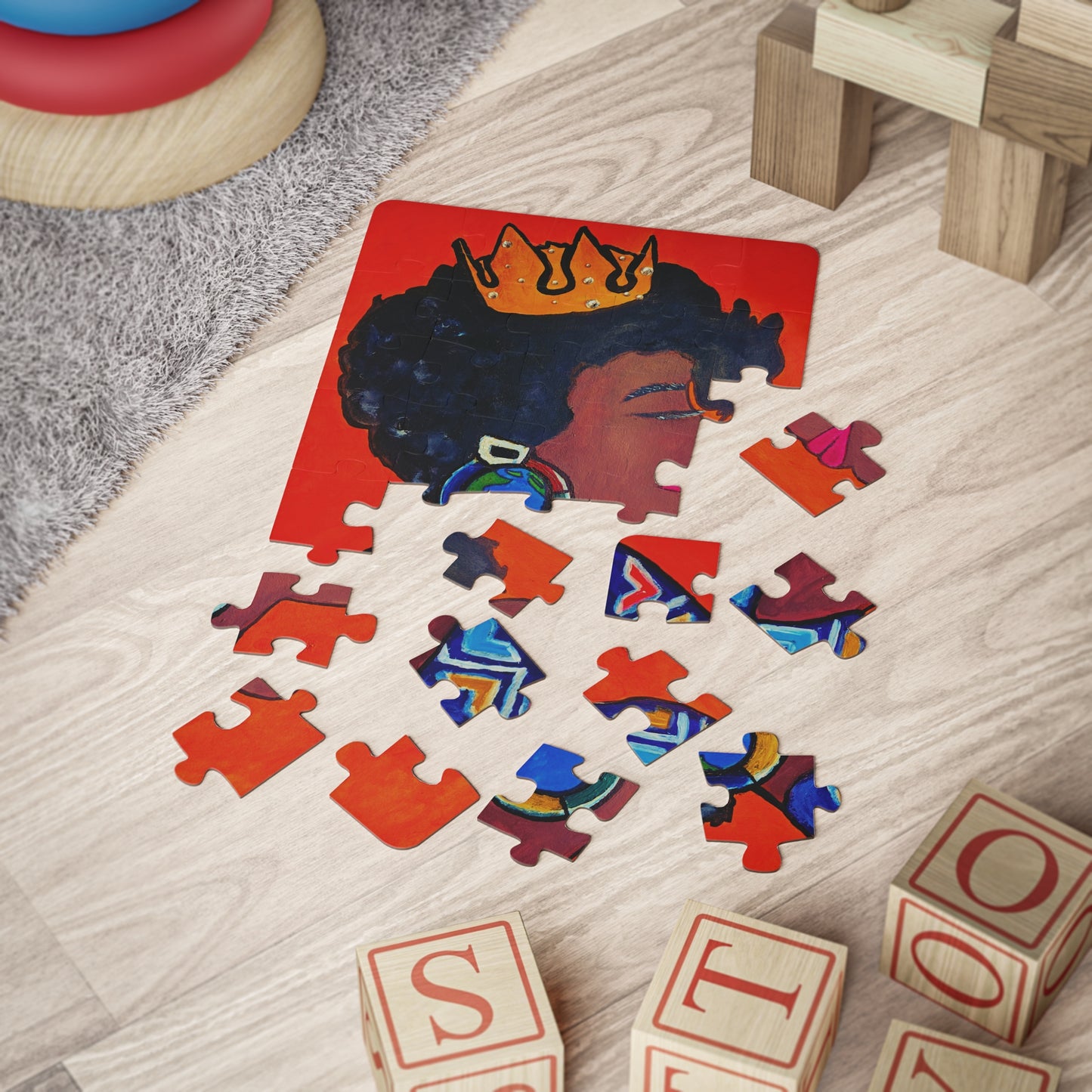 Kids' 30-Piece Crowned Queen Puzzle - Fun & Educational Playtime