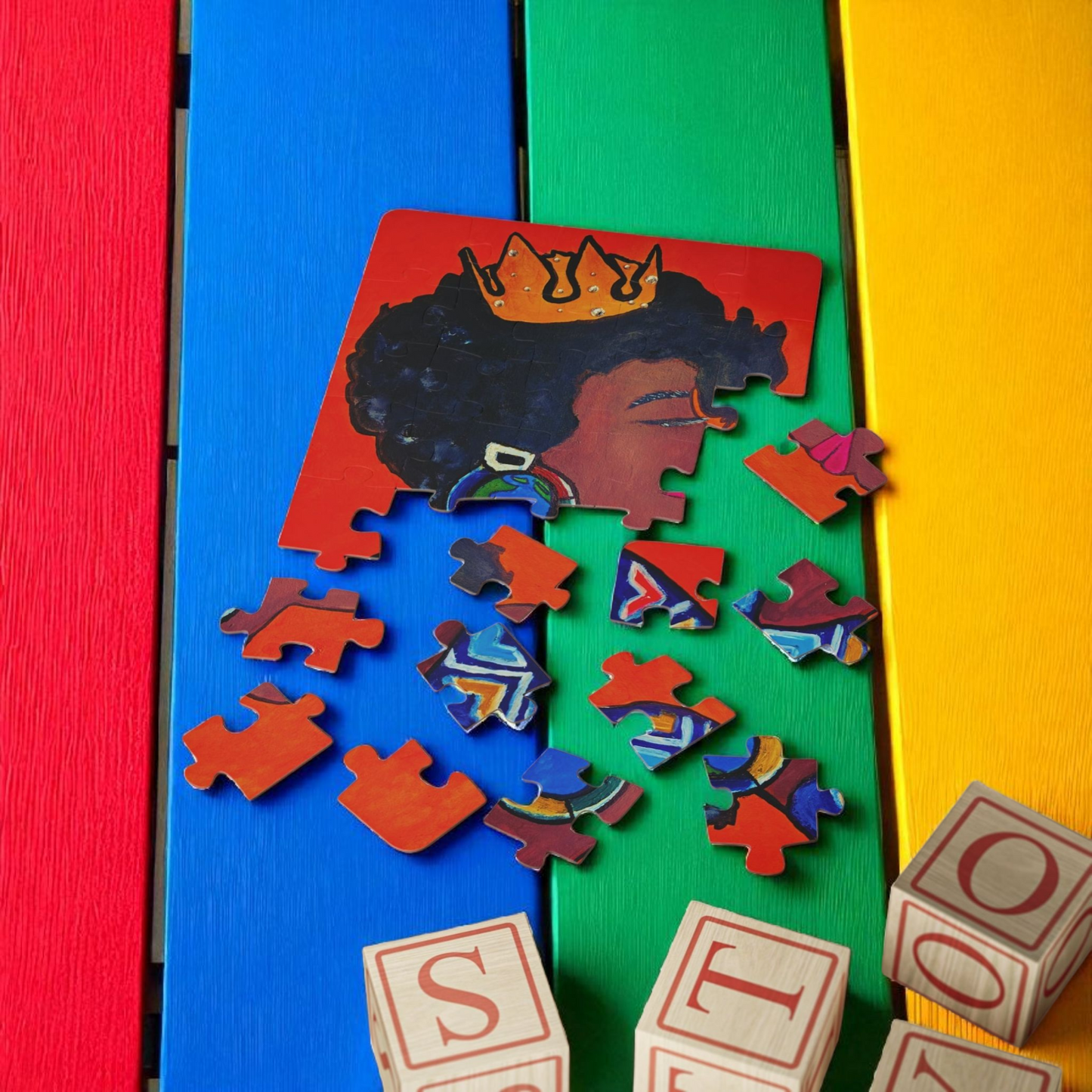 Kids' 30-Piece Crowned Queen Puzzle - Fun & Educational Playtime