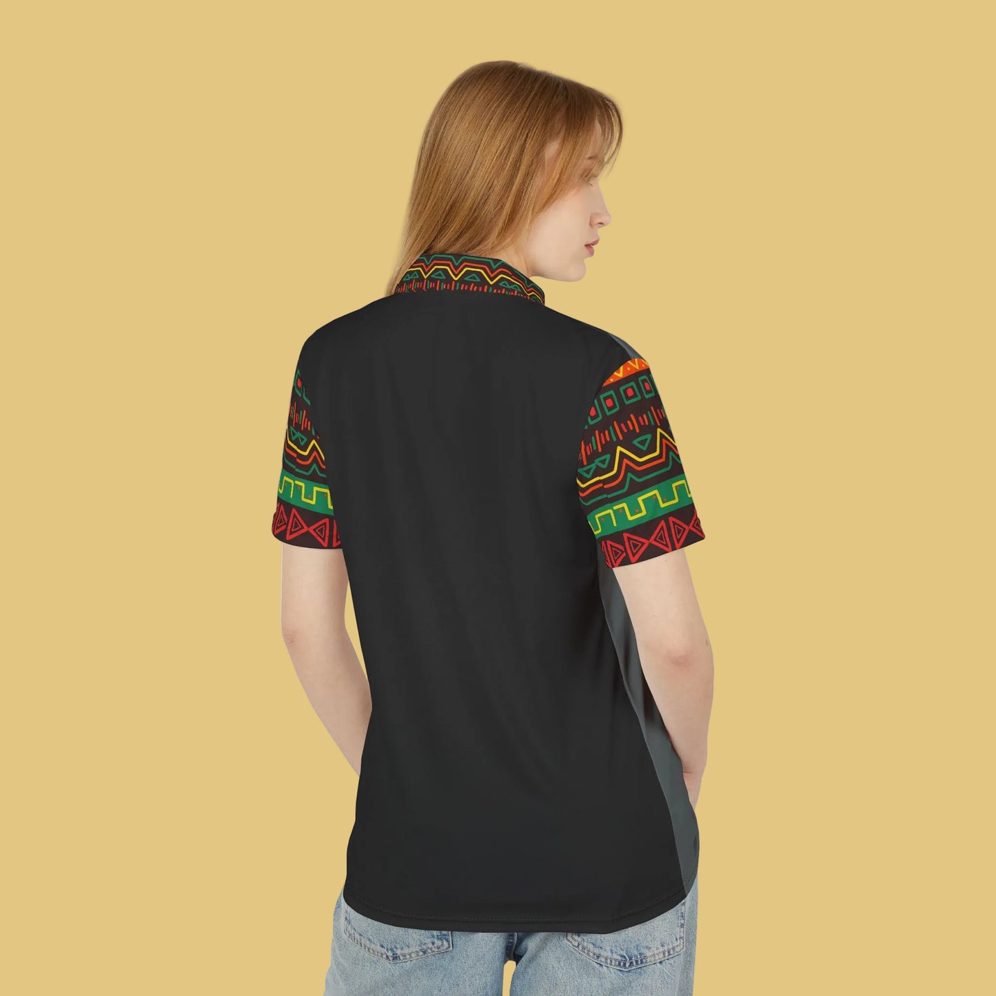 African Print Polo Shirt — Bold Kente-Inspired Pattern