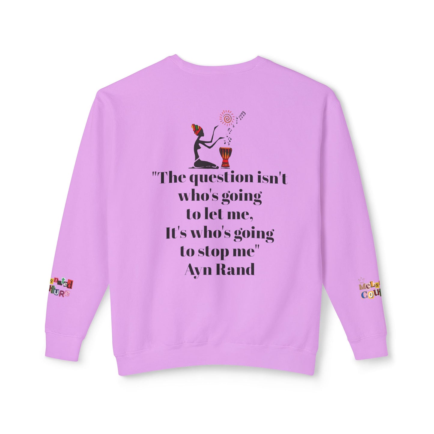 Afrocentric Graphic Sweatshirt - Black Art Unisex Lightweight Crewneck