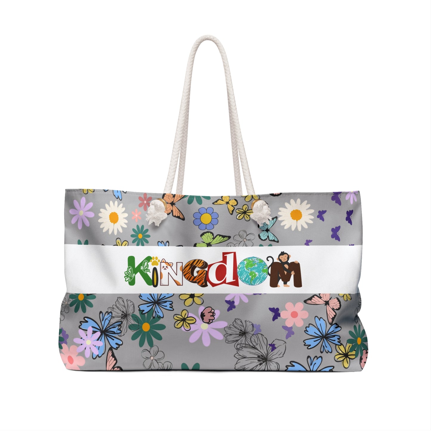 Vibrant Floral Kingdom Weekender Bag - Perfect for Travel & Beach