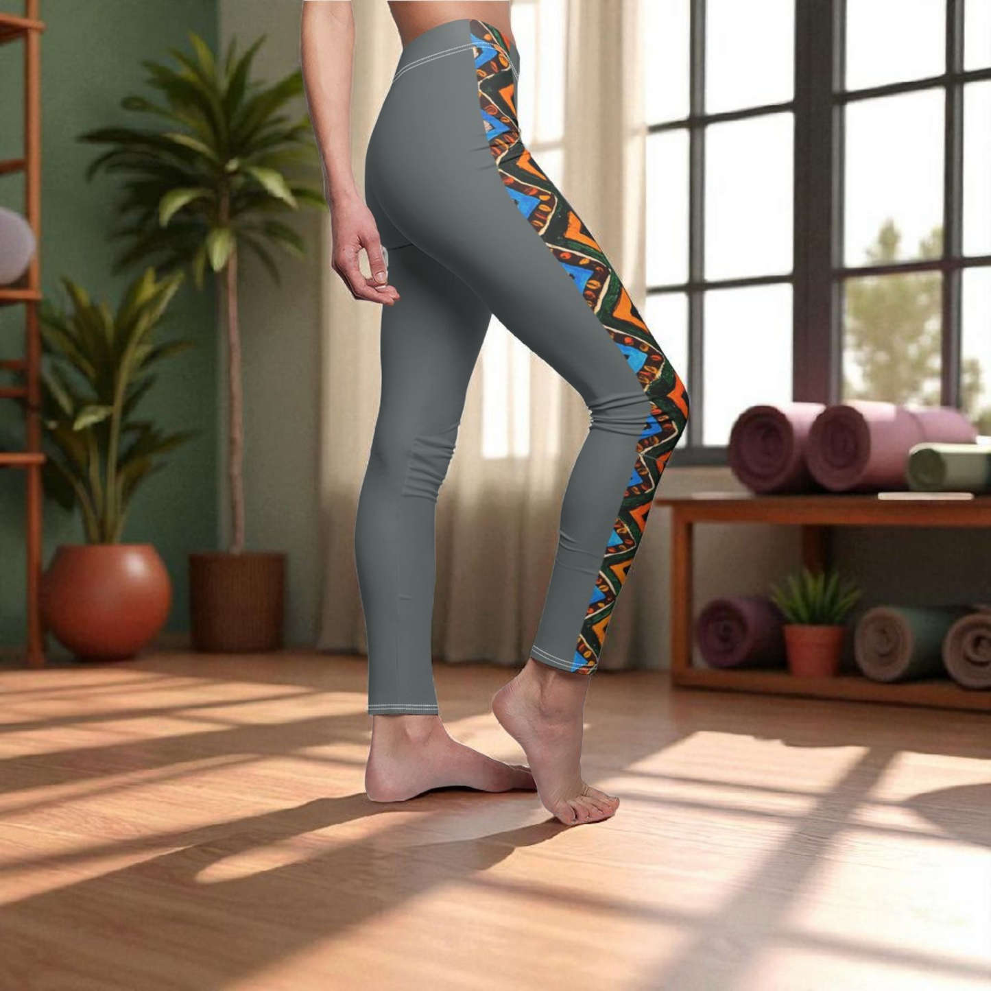Handcrafted Tribal Print Leggings, Ethnic Pattern Women's Fashion