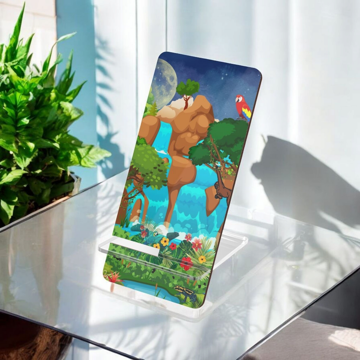 Tropical Paradise Mobile Display Stand with Nature Design
