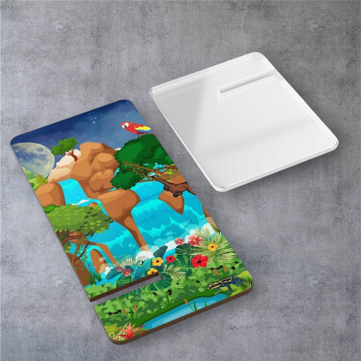 Tropical Paradise Mobile Display Stand with Nature Design