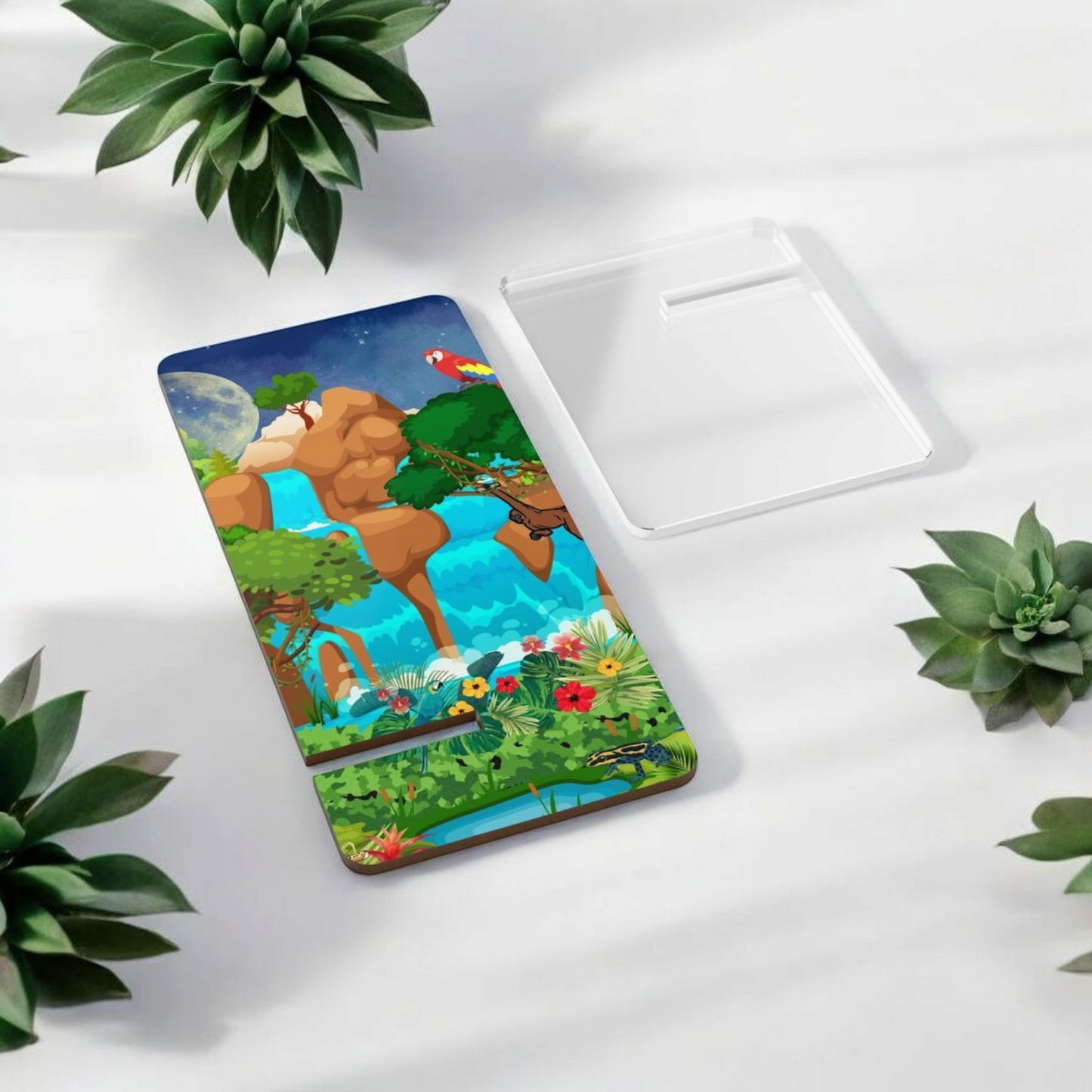 Tropical Paradise Mobile Display Stand with Nature Design