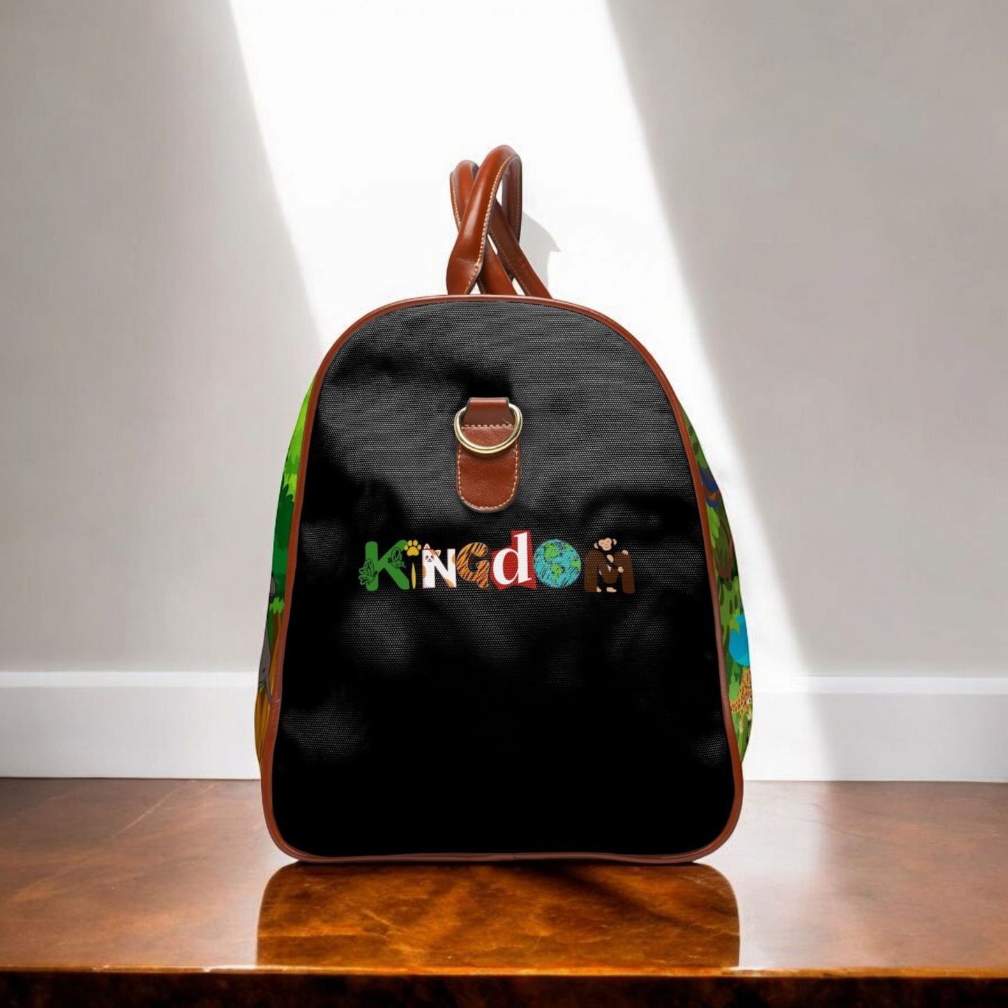 Vibrant Waterproof Travel Bag - Jungle Animals Design for Adventurers