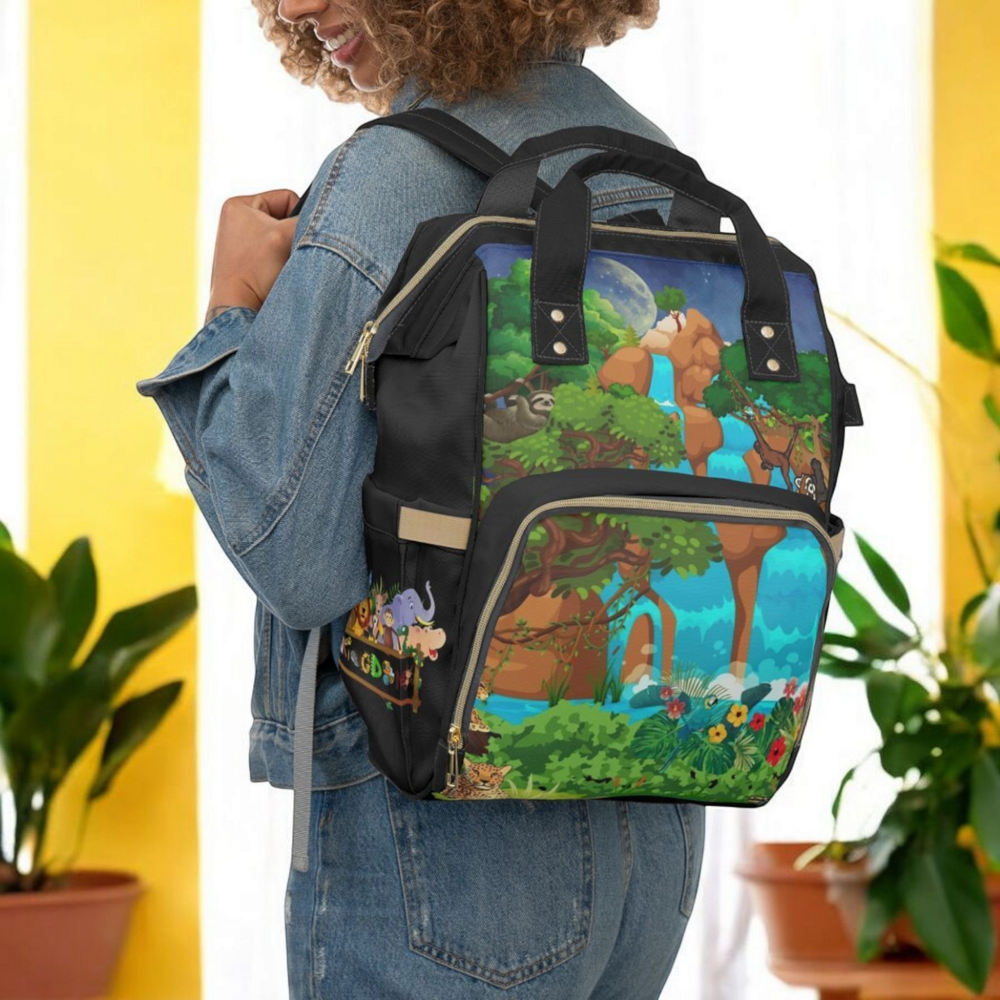 Adventurous Jungle Diaper Backpack for Parents
