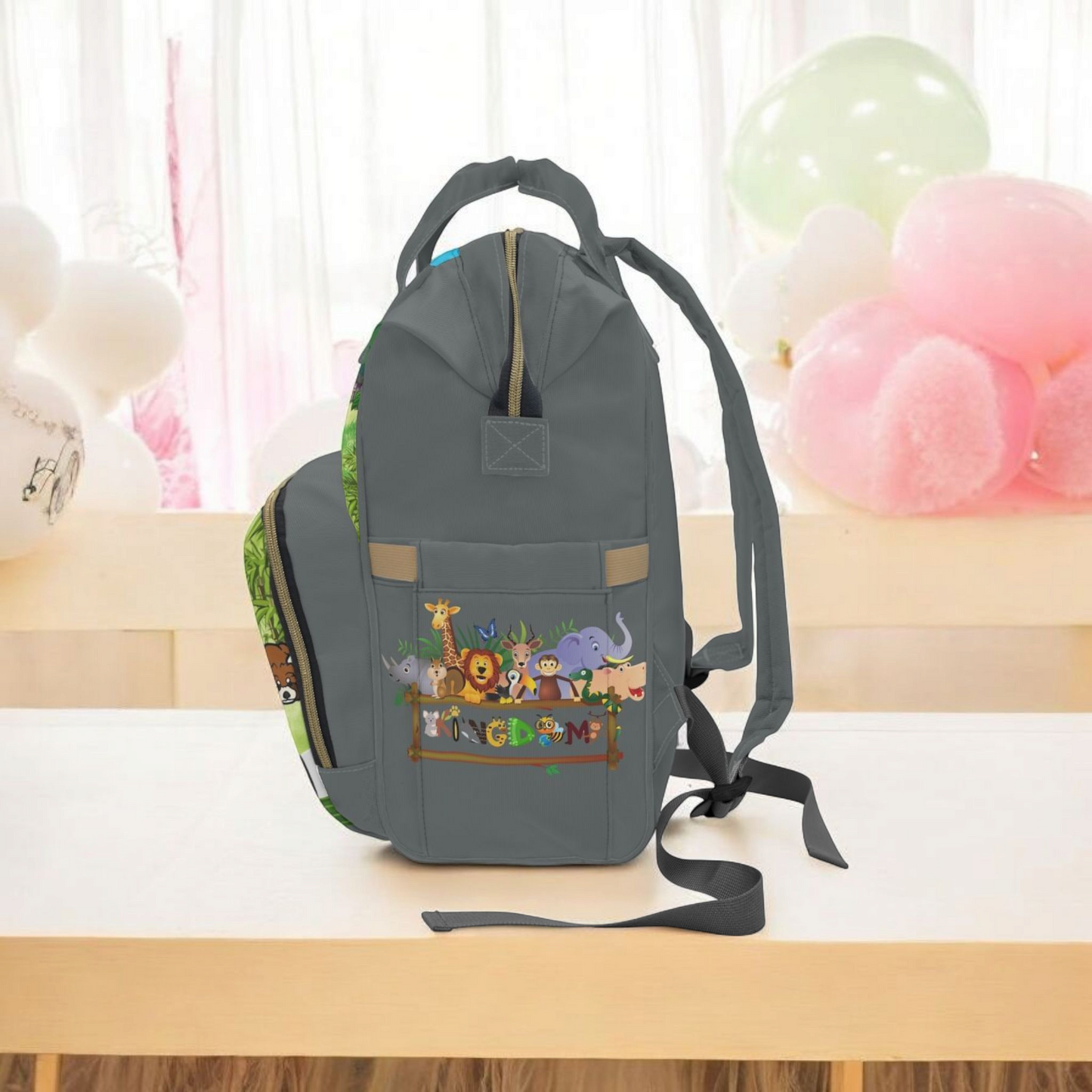 Eco-Friendly Panda Design Diaper Backpack for Parents on the Go