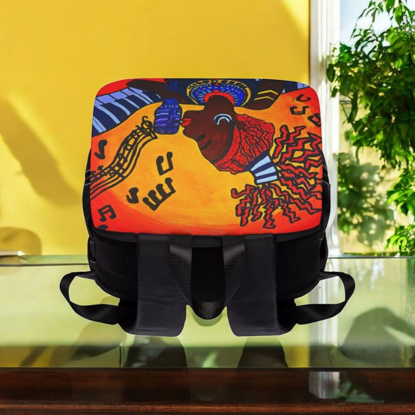 Vibrant Music-Inspired Unisex Shoulder Backpack - Stylish & Functional