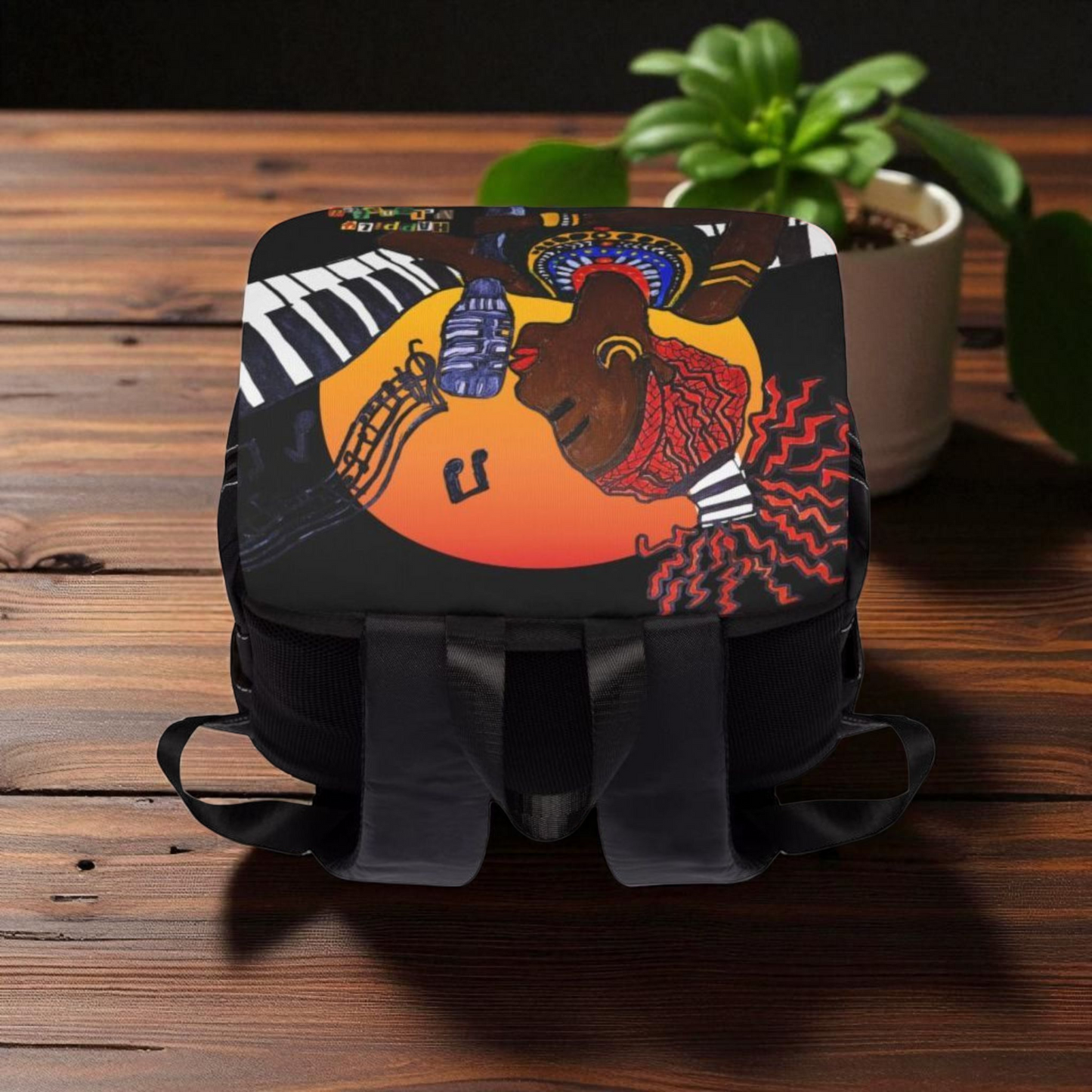 Vibrant Music-Inspired Unisex Shoulder Backpack - Stylish & Functional