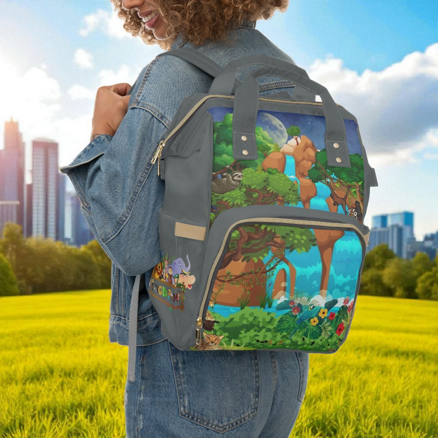Adventurous Jungle Diaper Backpack for Parents