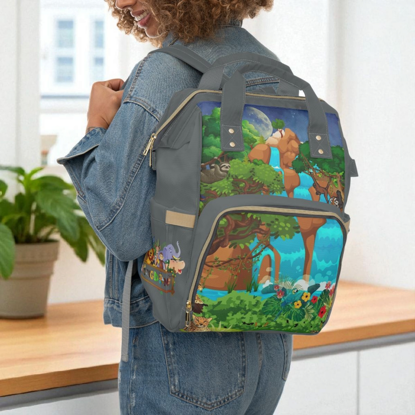 Adventurous Jungle Diaper Backpack for Parents