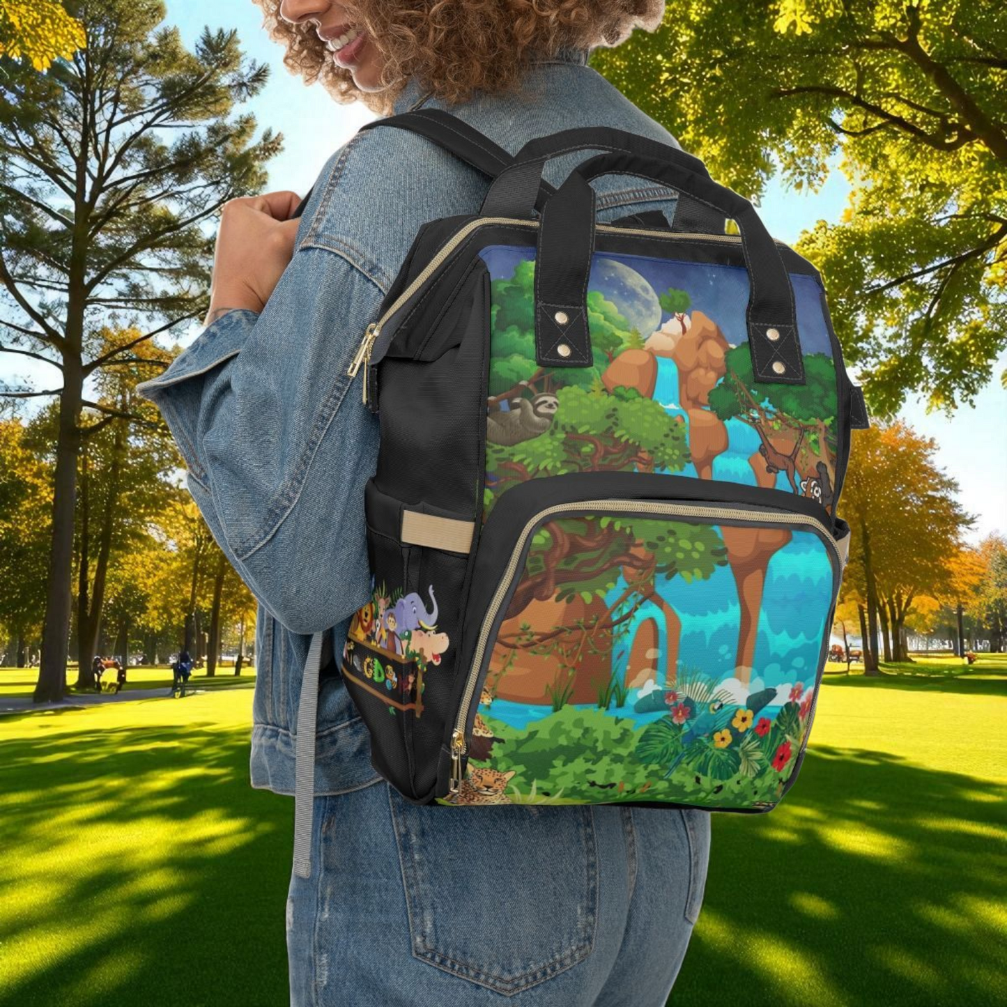Adventurous Jungle Diaper Backpack for Parents