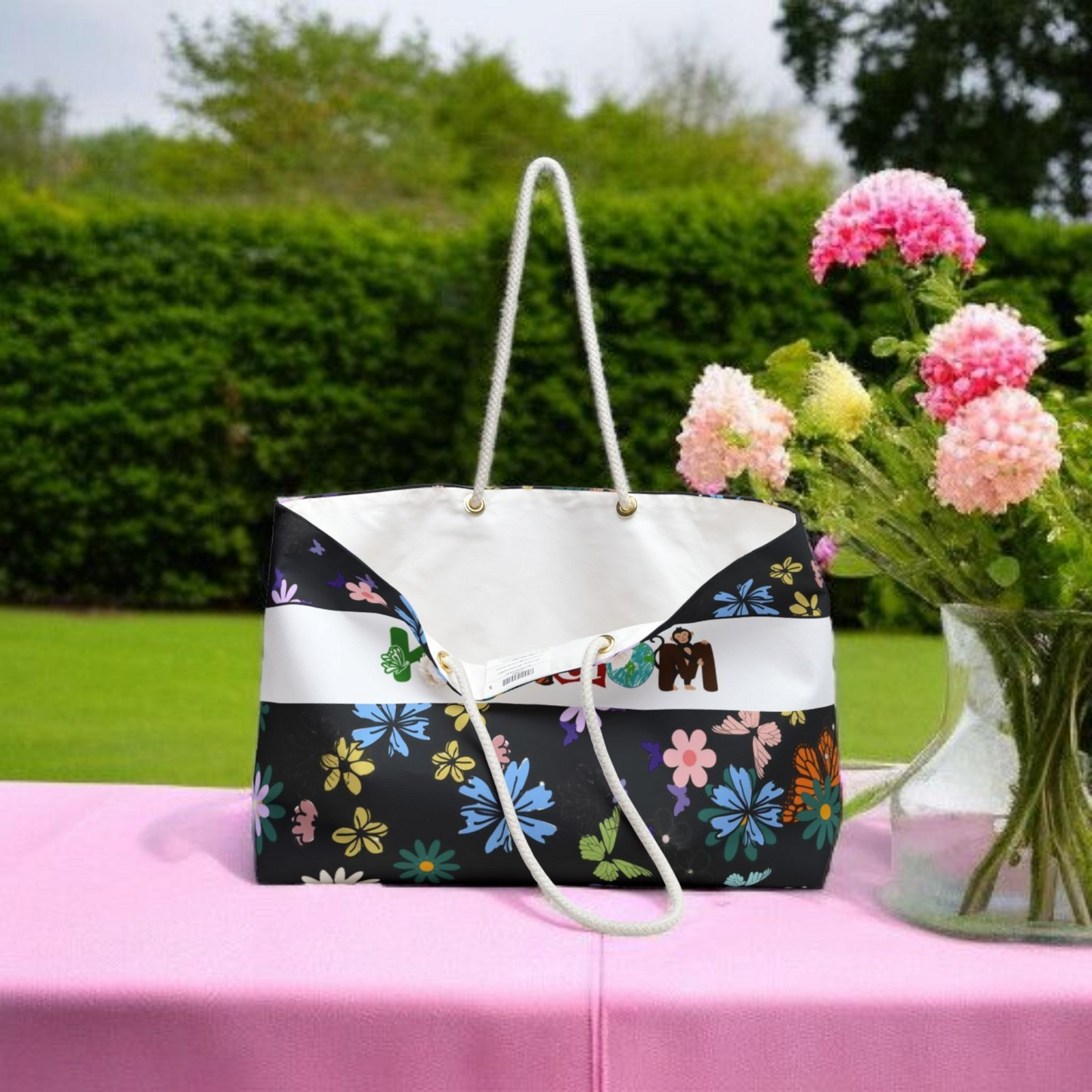 Vibrant Floral Kingdom Weekender Bag - Perfect for Travel & Beach