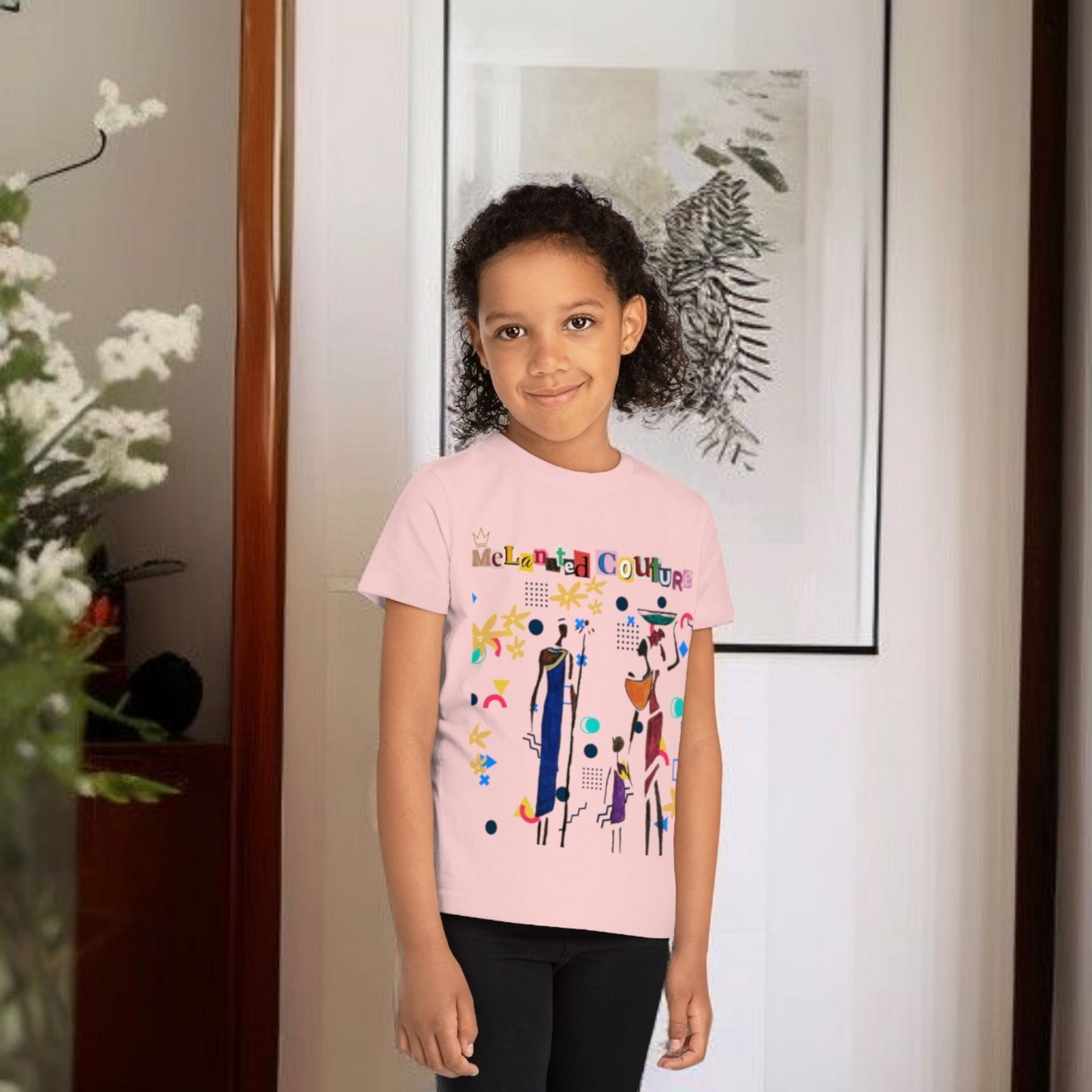 Afro Music Art Kids T-Shirt, Handcrafted Tee for Children, Kid's Graphic Tee