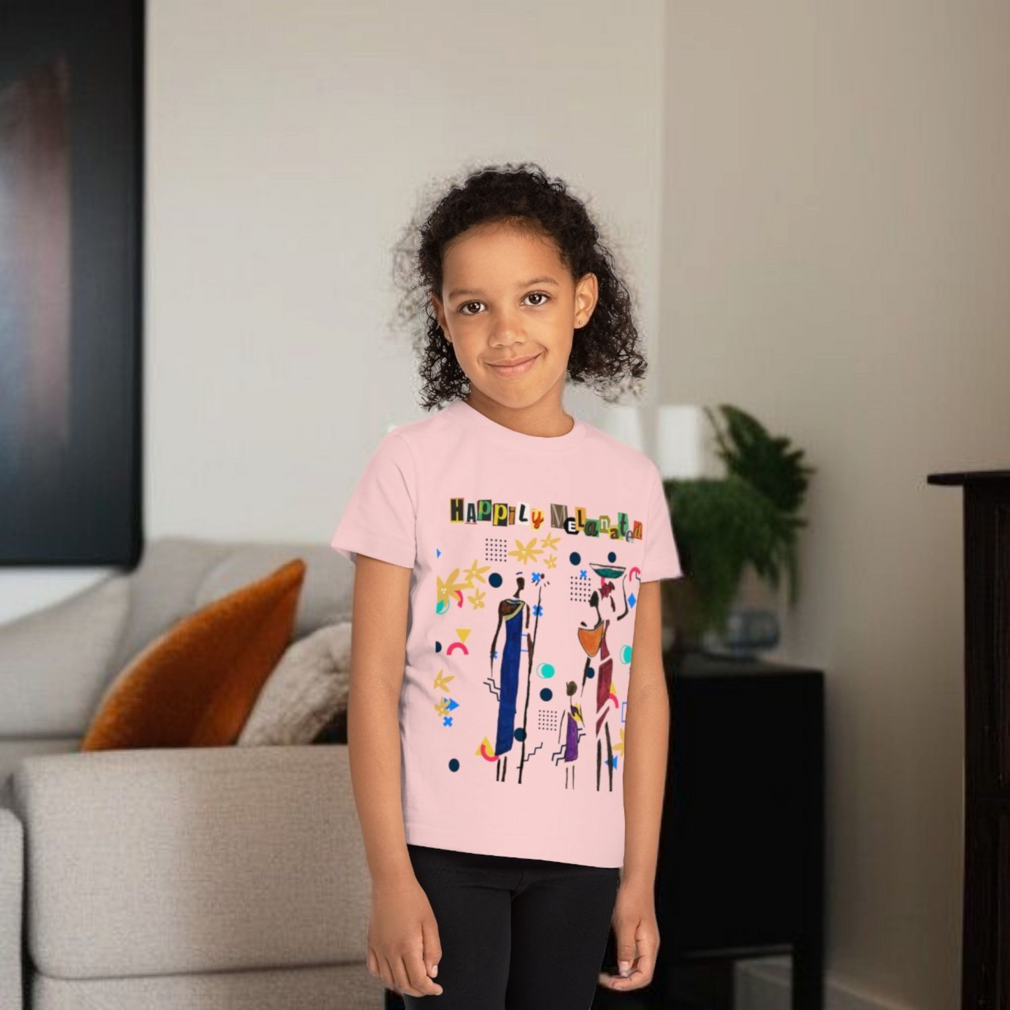 Afro Music Art Kids T-Shirt, Handcrafted Tee for Children, Kid's Graphic Tee
