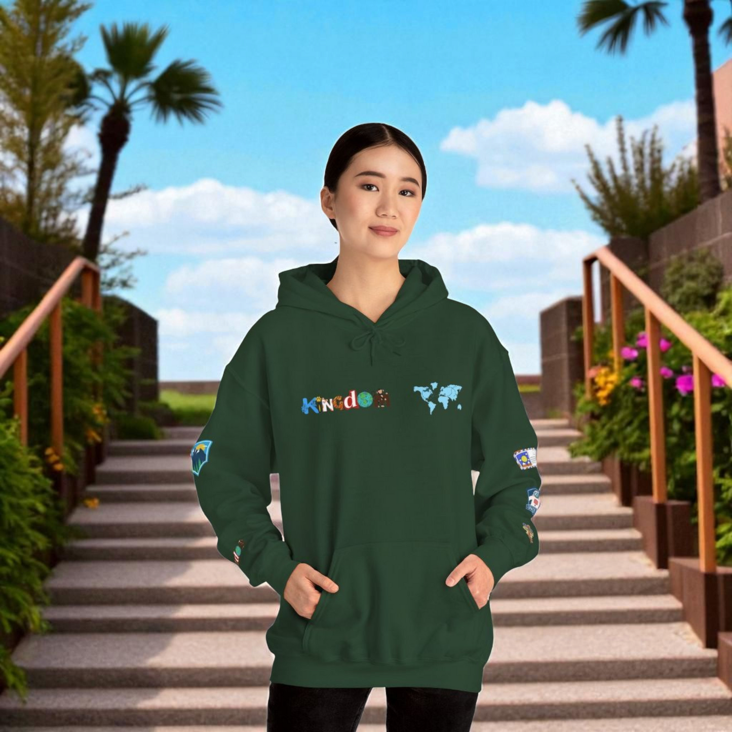 Vacation Theme Graphic Unisex Hoodie, Travel Enthusiast Sweatshirt