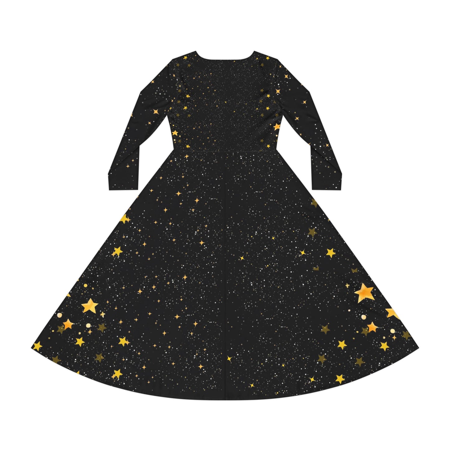 Celestial Floral Long Sleeve Dance Dress - Perfect for Parties, Events, Spring Celebrations