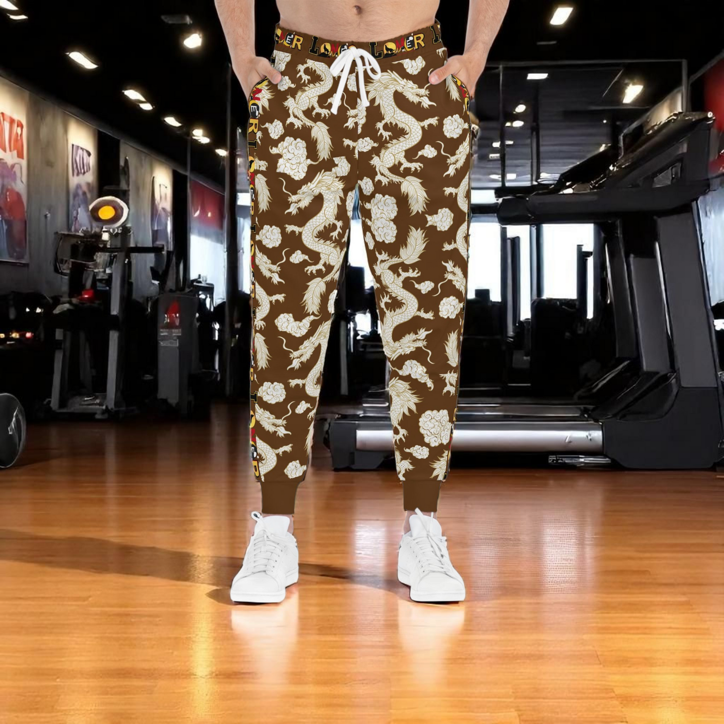 Dragon Print Athletic Joggers for Comfort & Style, Casual Wear, Workouts, Unisex Lounge Pants