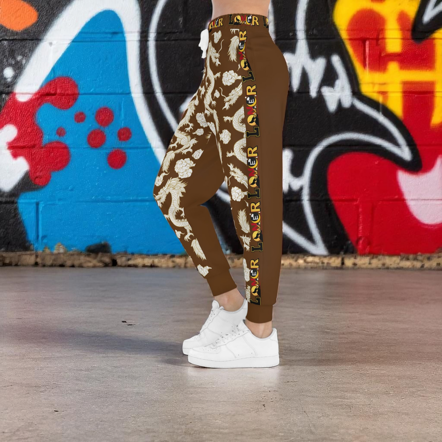 Dragon Print Athletic Joggers for Comfort & Style, Casual Wear, Workouts, Unisex Lounge Pants