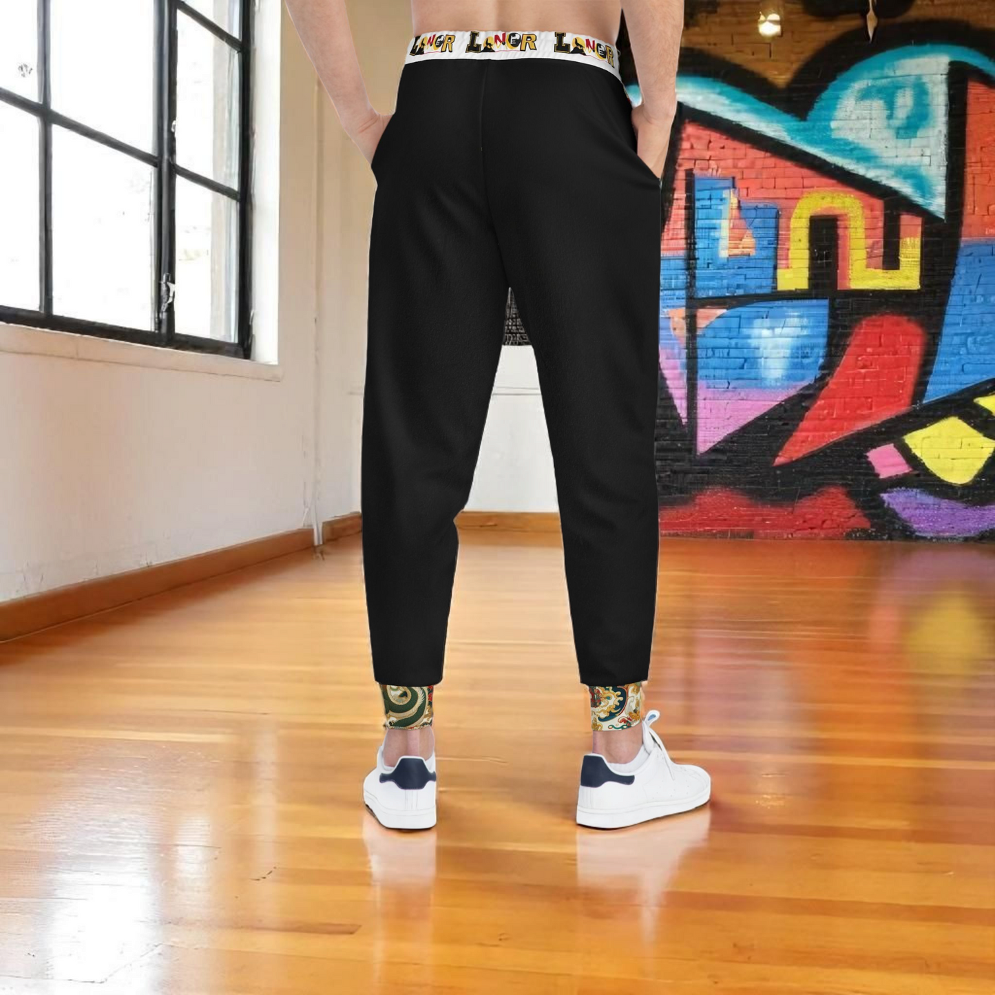 Vibrant Floral Athletic Joggers, Comfortable Sweatpants for Gym, Loungewear, Eco-Friendly Joggers