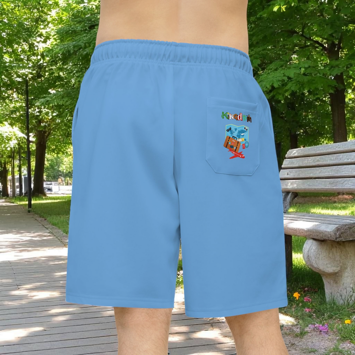 Adventure-Inspired Athletic Shorts, Casual Gym Wear, Perfect for Summer Activities