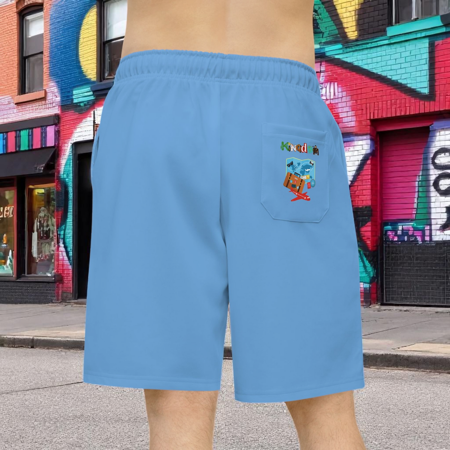 Adventure-Inspired Athletic Shorts, Casual Gym Wear, Perfect for Summer Activities