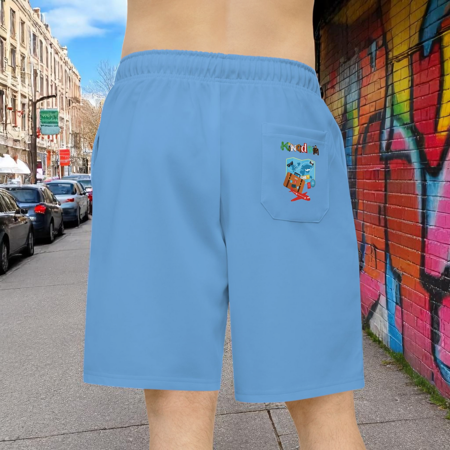 Adventure-Inspired Athletic Shorts, Casual Gym Wear, Perfect for Summer Activities