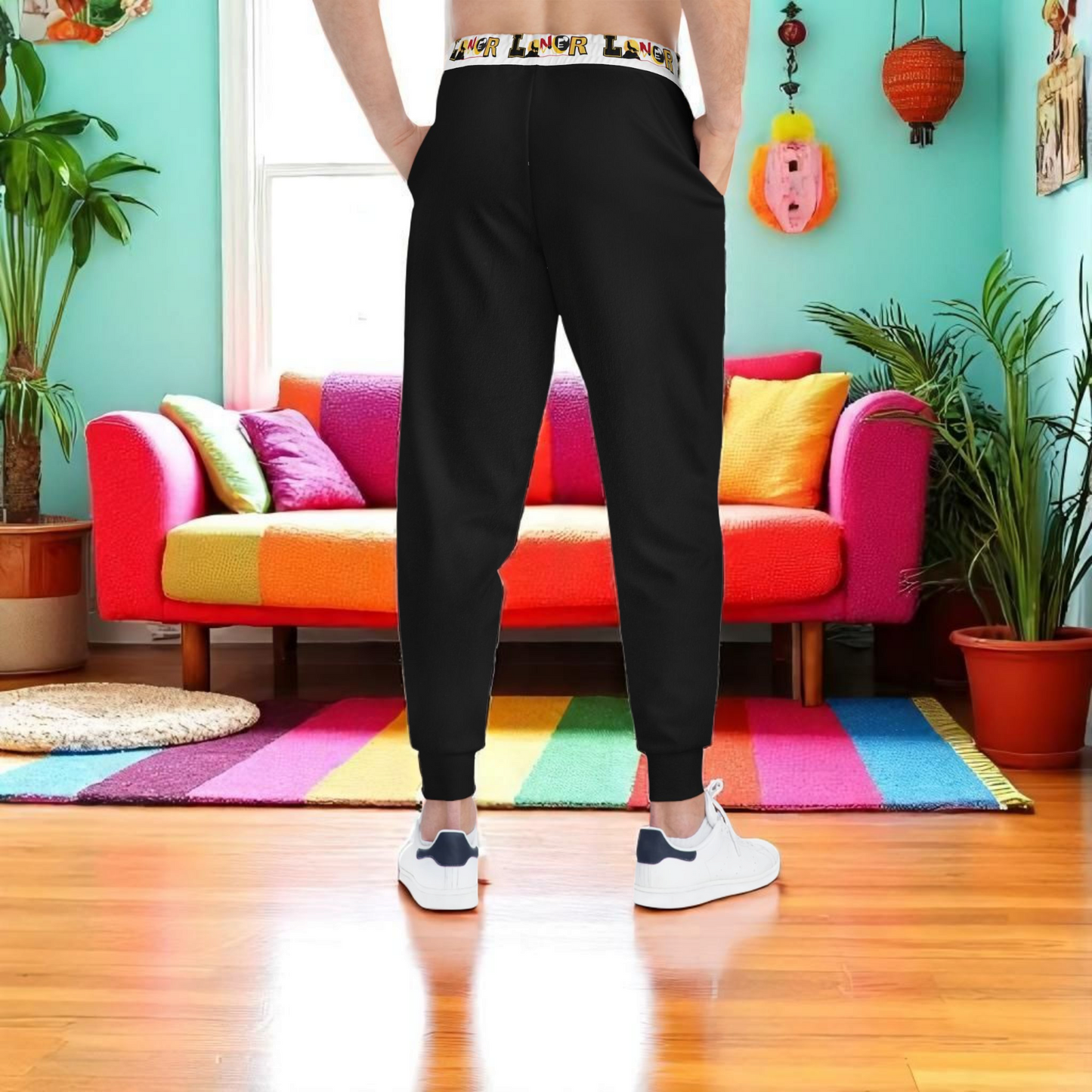 Multi- Colored Dragon Print Athletic Joggers for Comfort & Style, Unisex Casual Wear