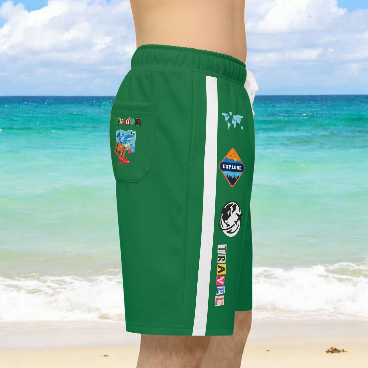 Unisex Adventure-Inspired Athletic Shorts, Casual Gym Wear, Perfect for Summer Activities