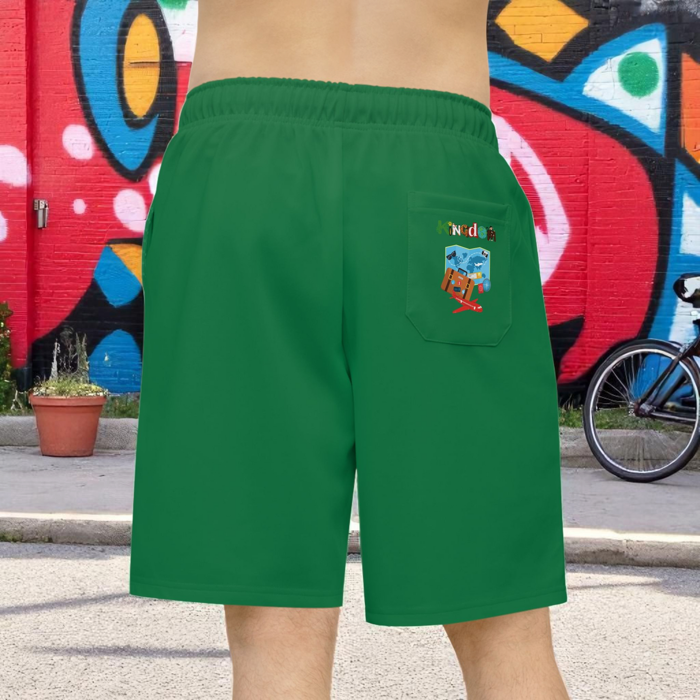 Unisex Adventure-Inspired Athletic Shorts, Casual Gym Wear, Perfect for Summer Activities