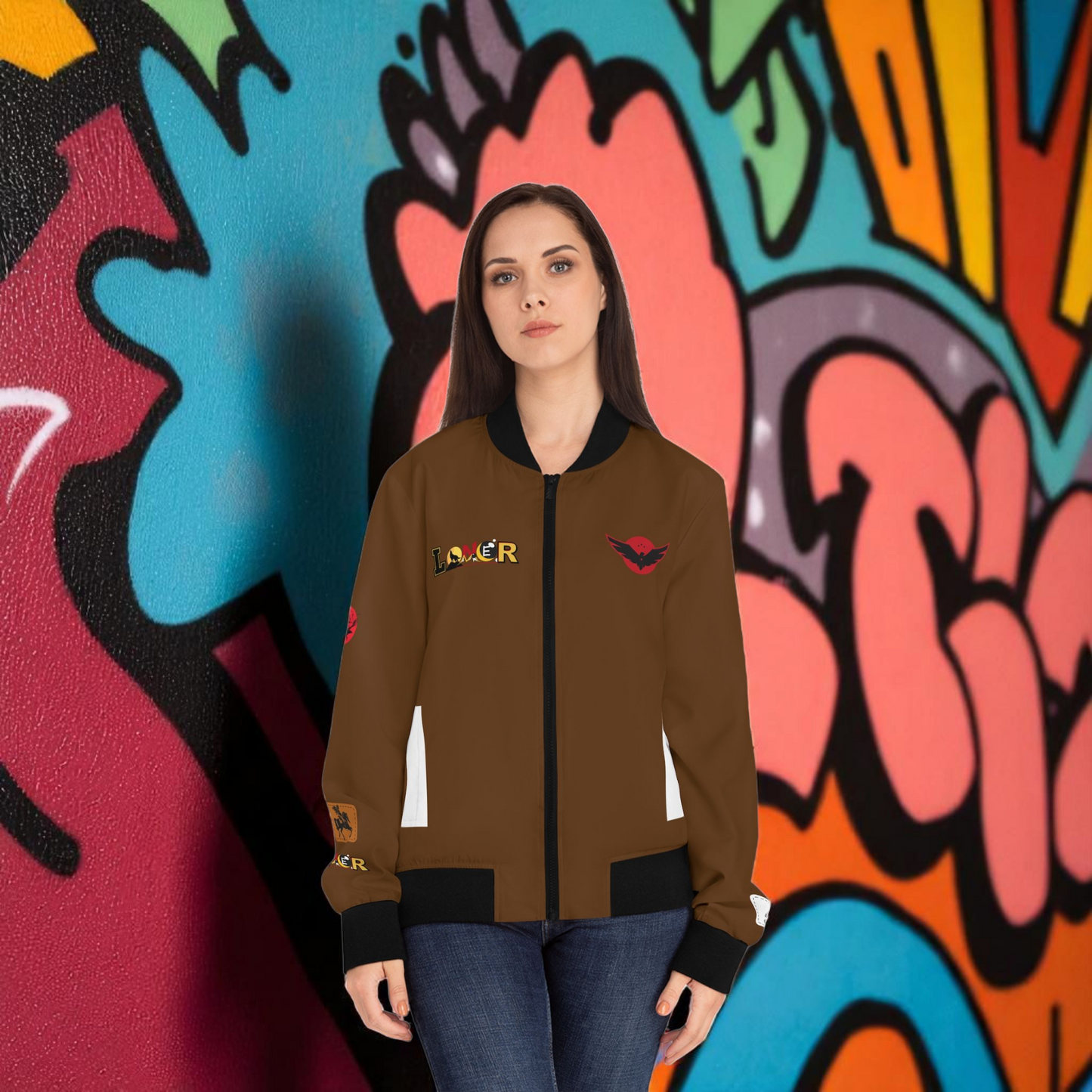 Gothic Jacket, Graphic Women's Coat, 3D Art Outerwear, Unique Hand Art Jacket