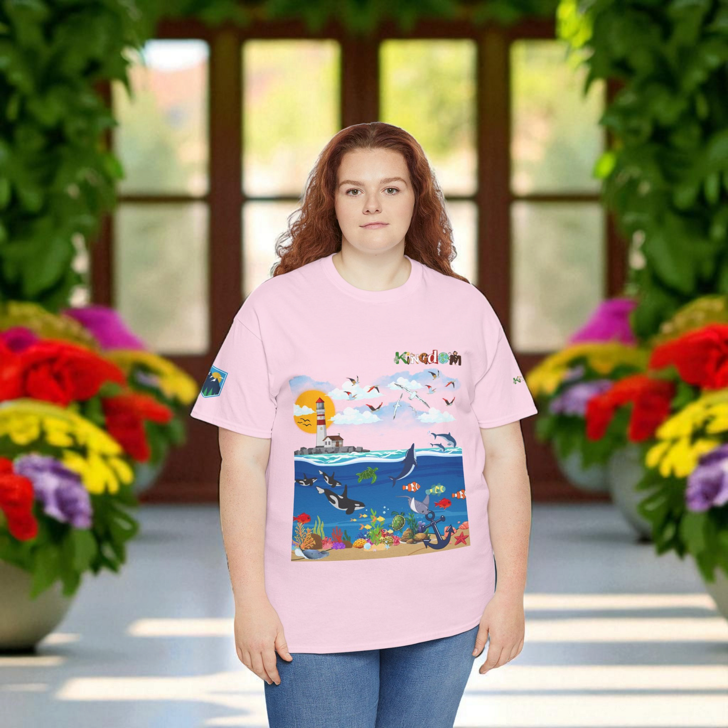 Nautical Dolphins Graphic Unisex T-shirt