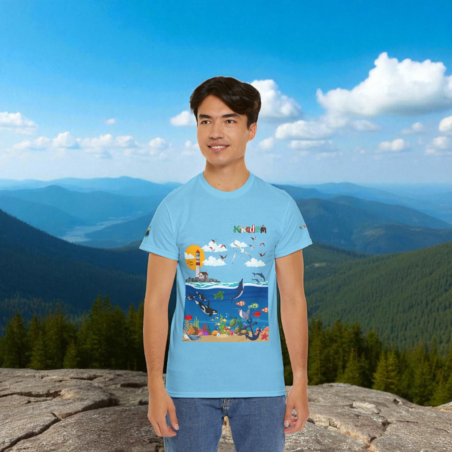 Nautical Dolphins Graphic Unisex T-shirt