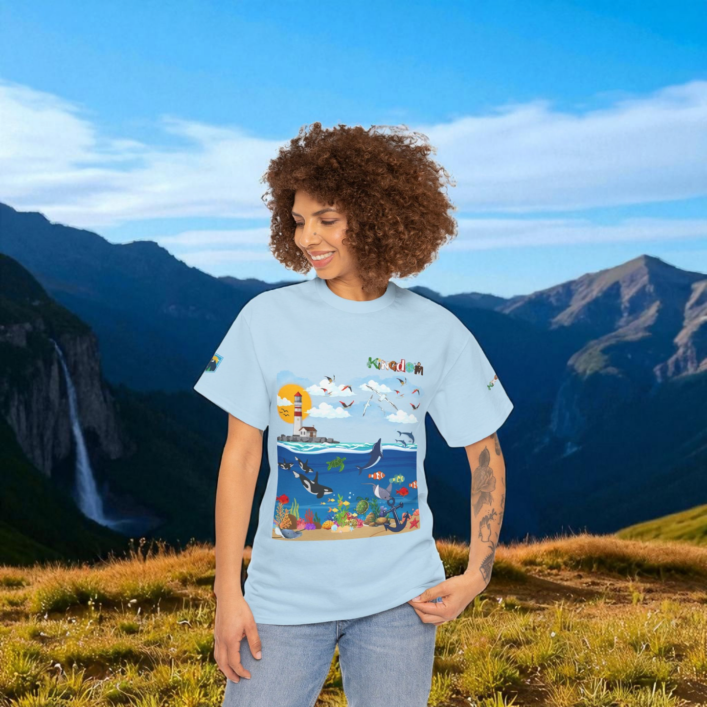 Nautical Dolphins Graphic Unisex T-shirt