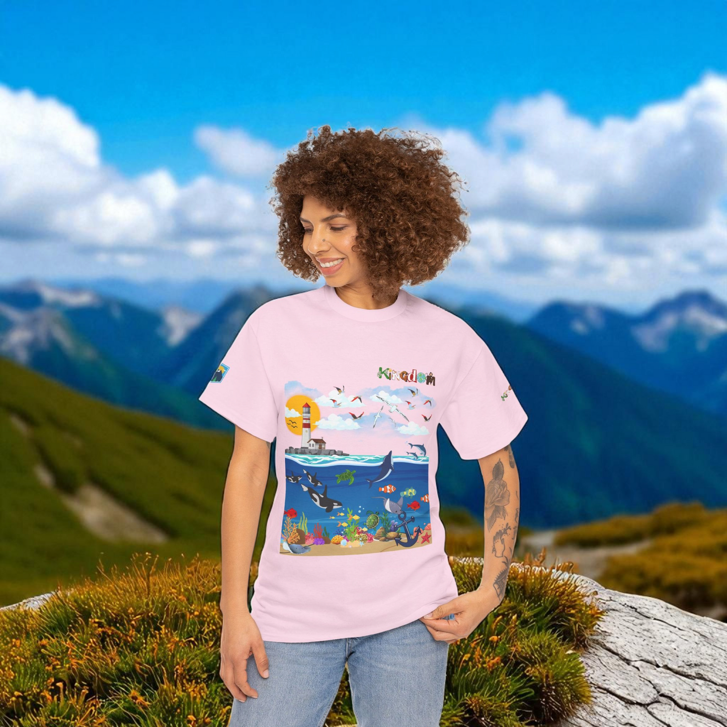 Nautical Dolphins Graphic Unisex T-shirt