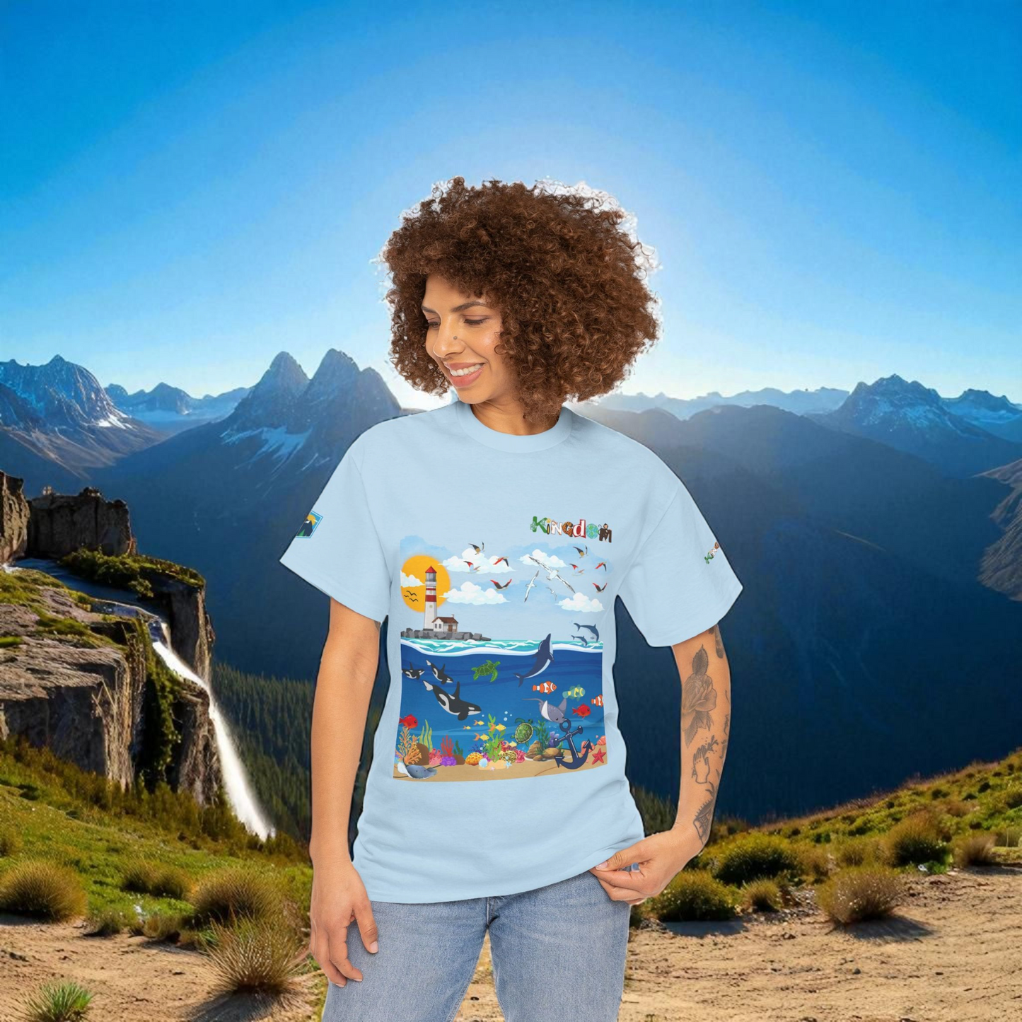 Nautical Dolphins Graphic Unisex T-shirt