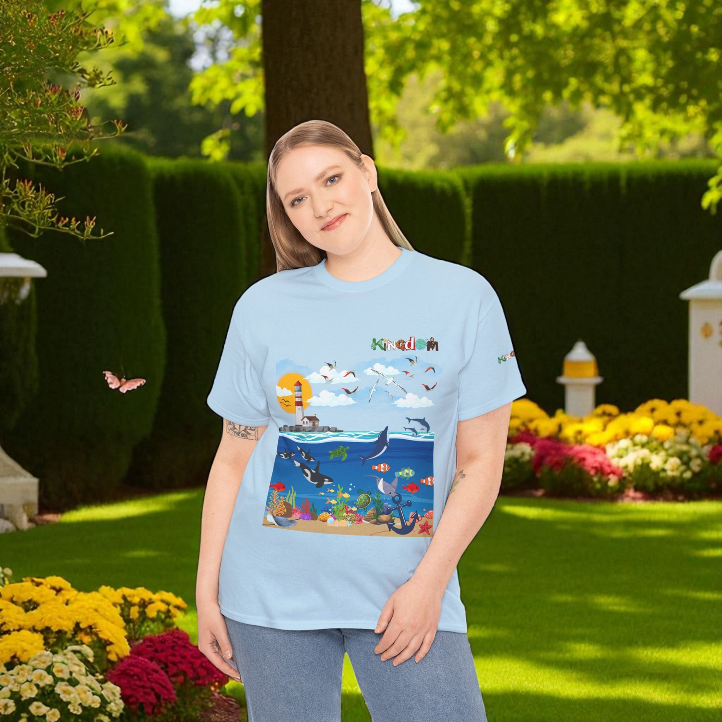 Nautical Dolphins Graphic Unisex T-shirt