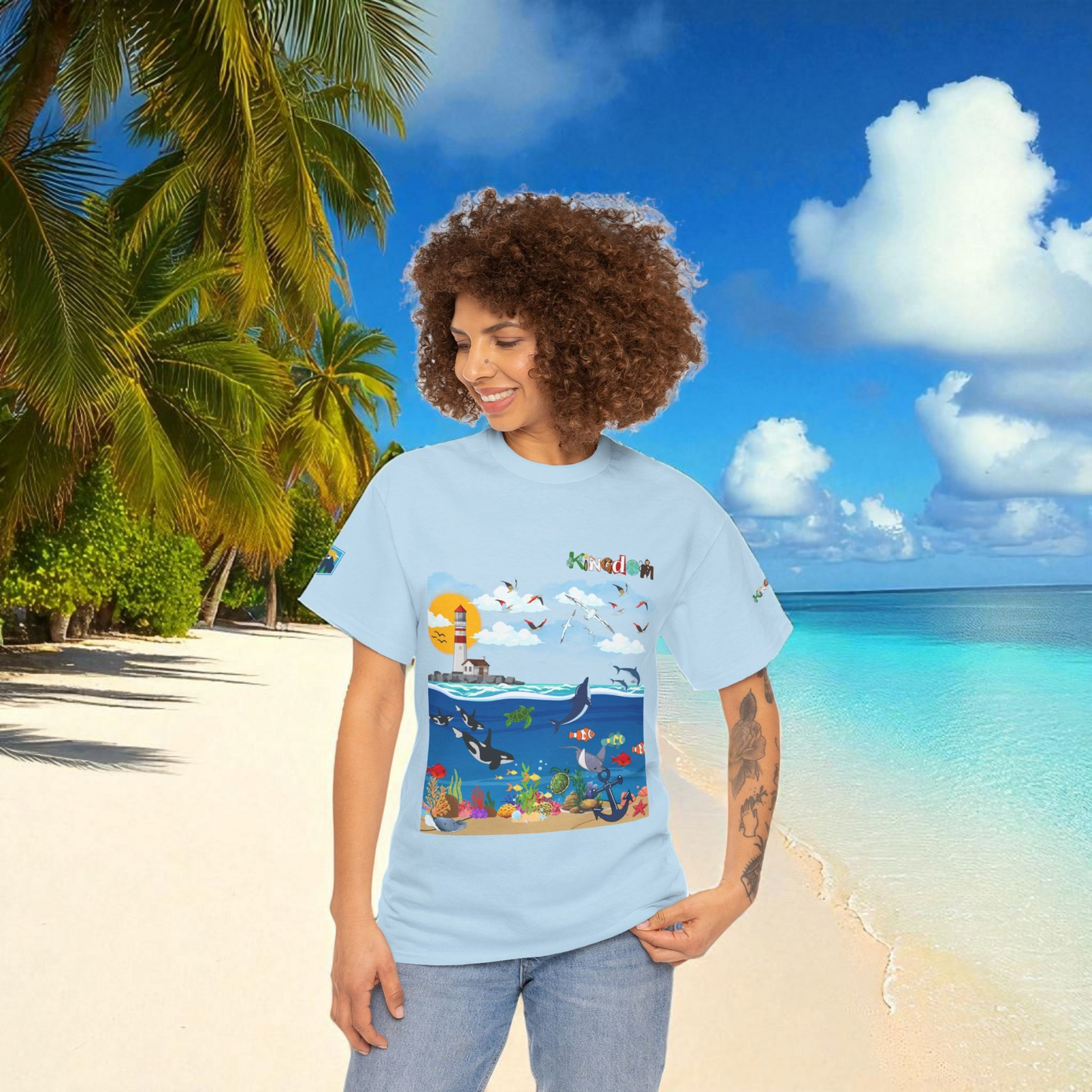 Nautical Dolphins Graphic Unisex T-shirt