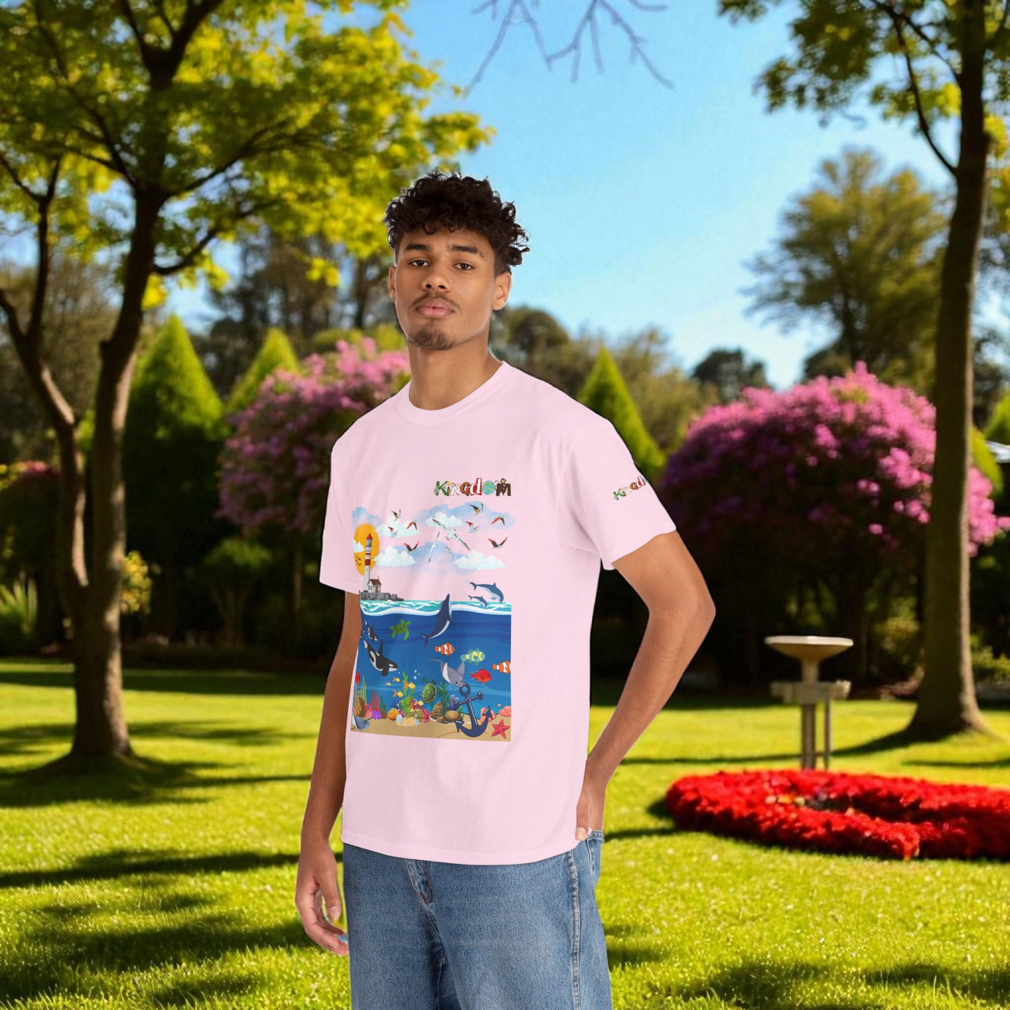 Nautical Dolphins Graphic Unisex T-shirt
